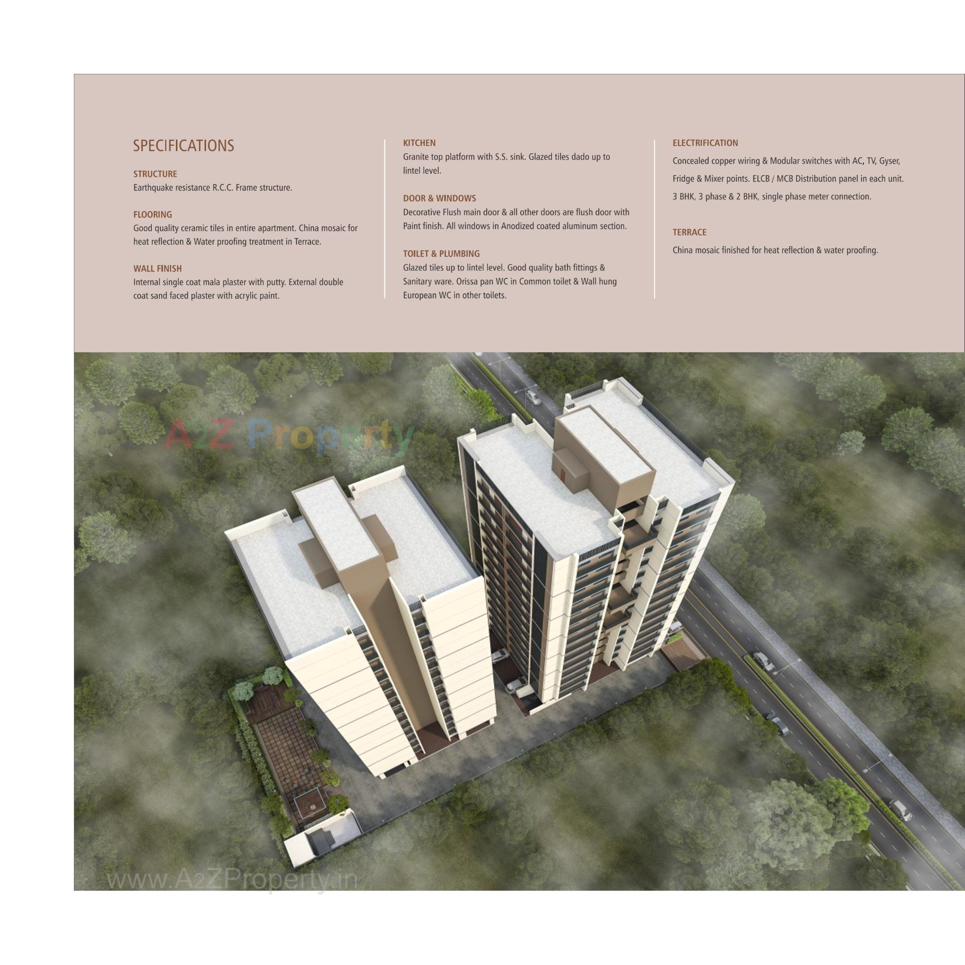 3D Elevation of real estate project Adarsh Orchid Residency located at Ahmedabad, Ahmedabad, Gujarat