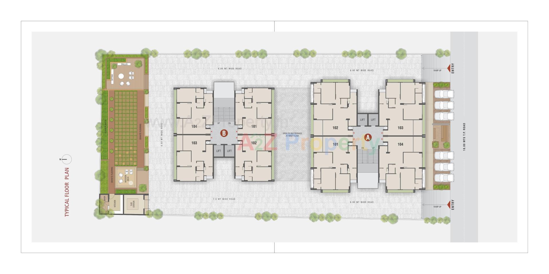 Layout of real estate project Adarsh Orchid Residency located at Ahmedabad, Ahmedabad, Gujarat