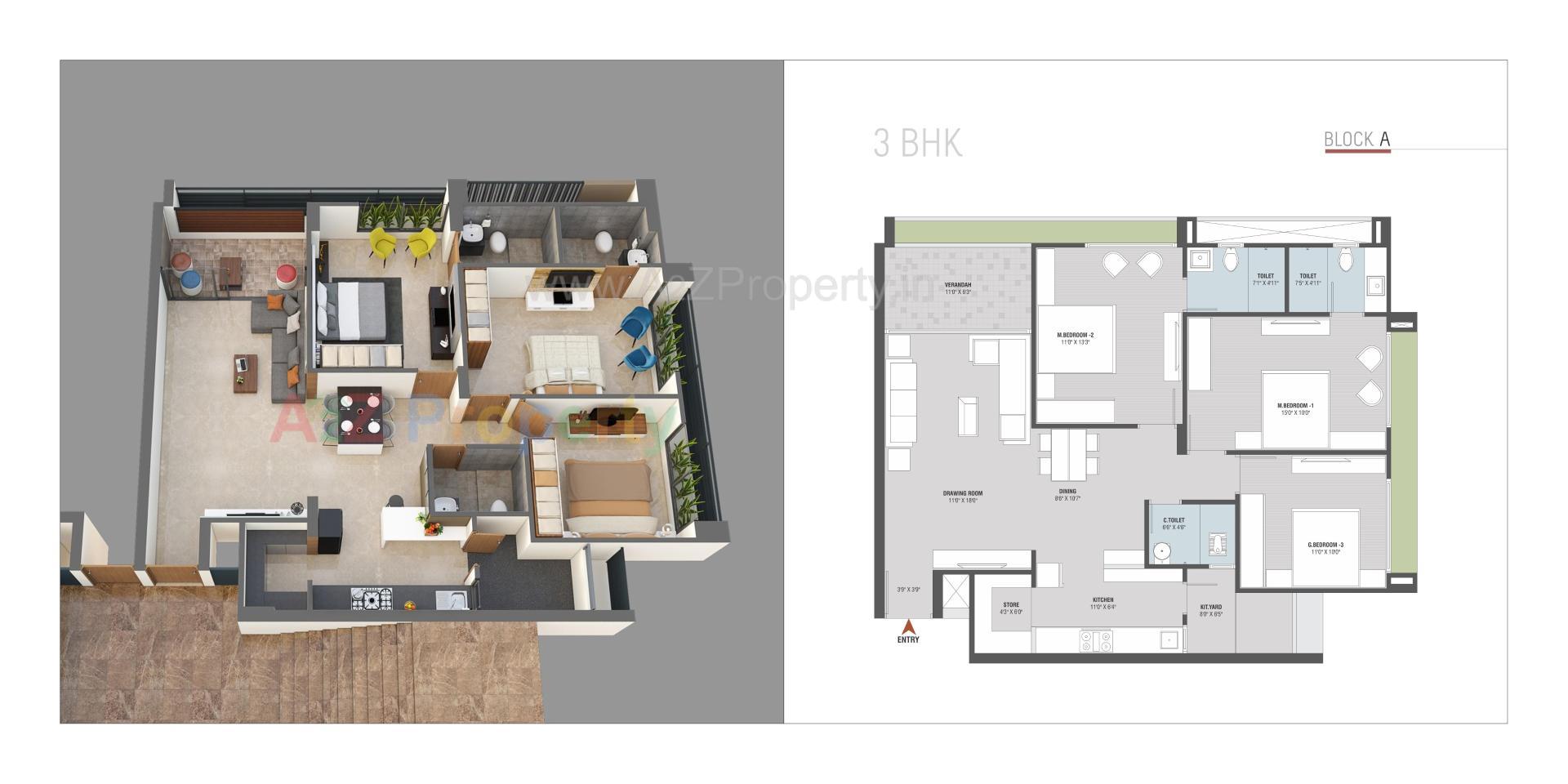 Layout of real estate project Adarsh Orchid Residency located at Ahmedabad, Ahmedabad, Gujarat