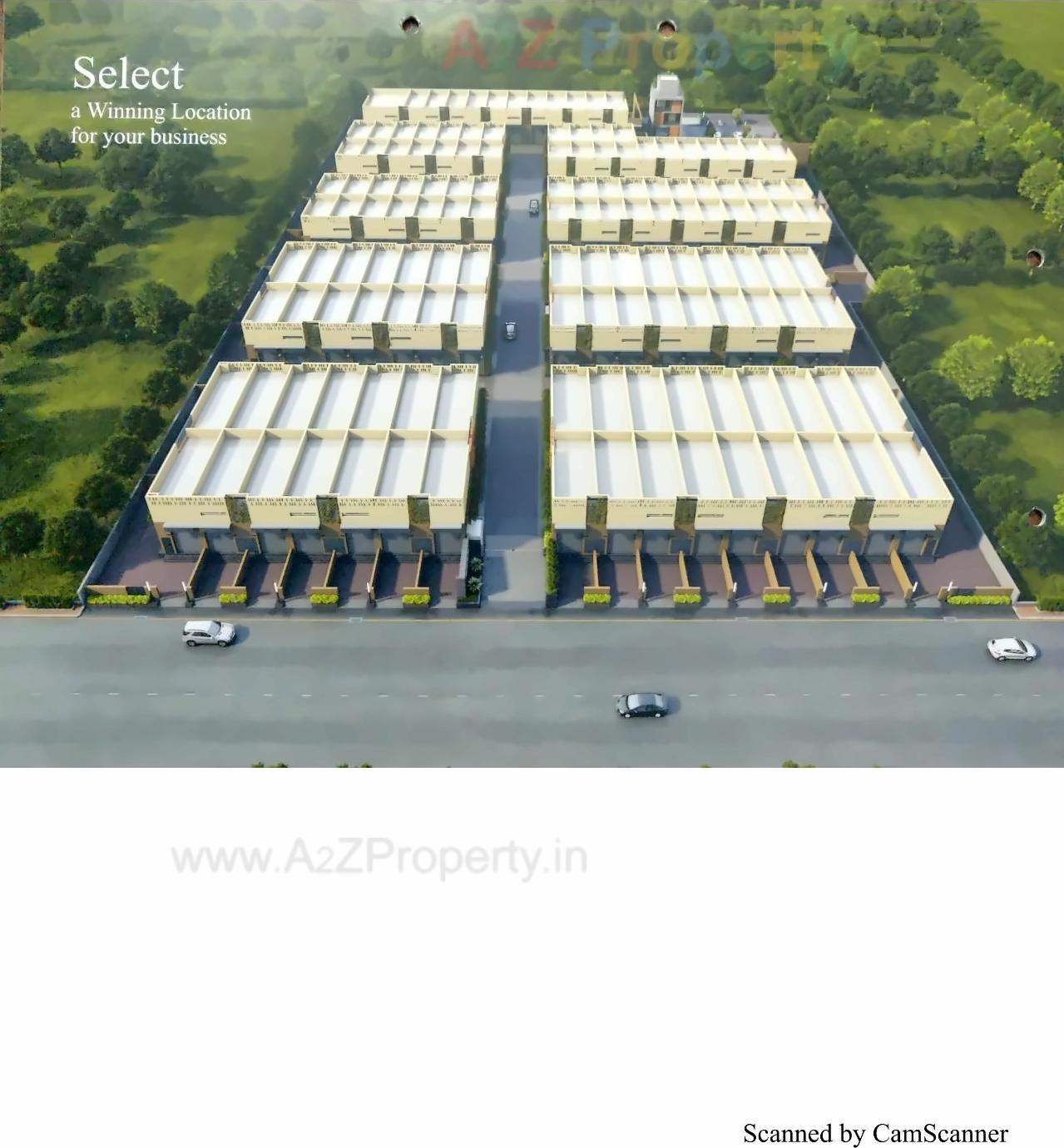 3D Elevation of real estate project Adarsh Silver Industrial Estate located at Kathwada, Ahmedabad, Gujarat