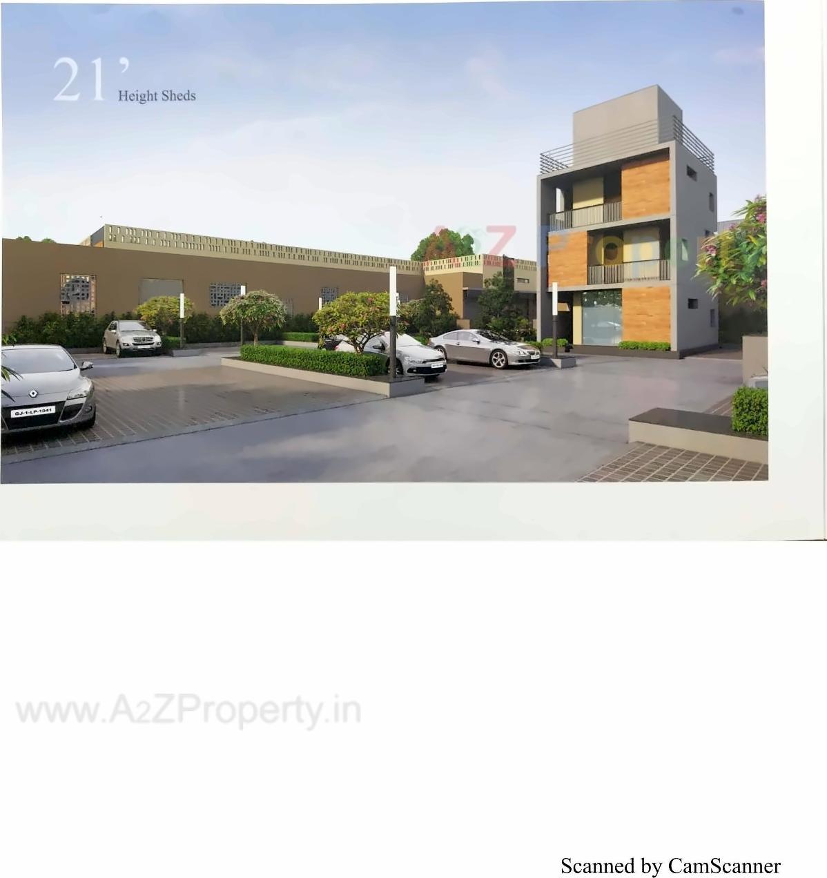 3D Elevation of real estate project Adarsh Silver Industrial Estate located at Kathwada, Ahmedabad, Gujarat