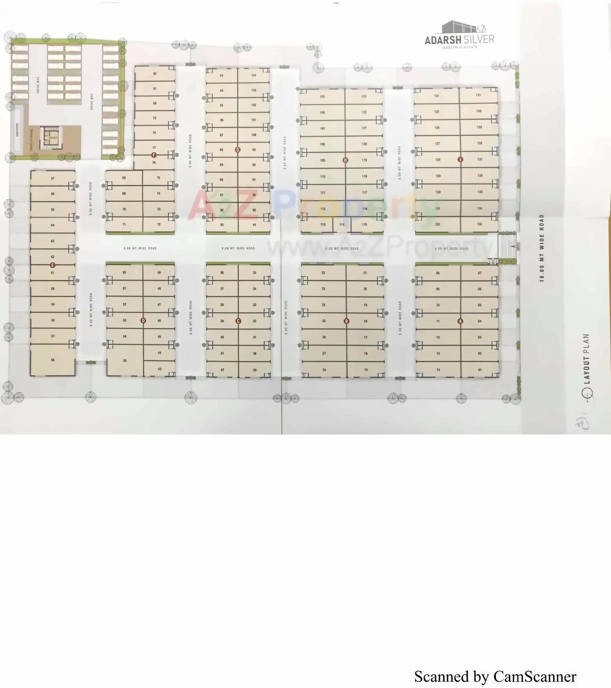 Layout of real estate project Adarsh Silver Industrial Estate located at Kathwada, Ahmedabad, Gujarat