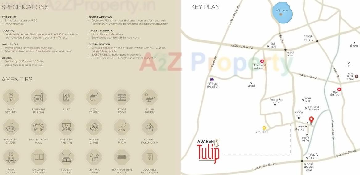  of real estate project Adarsh Tulip Skyview located at Vatva, Ahmedabad, Gujarat