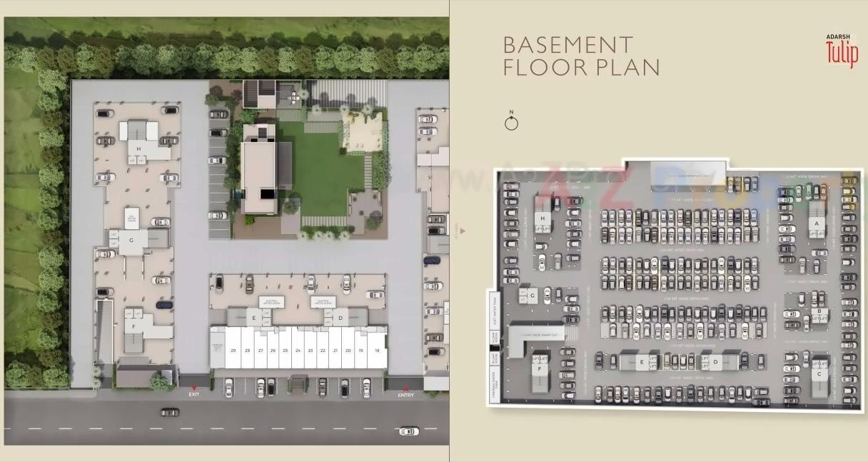 Layout of real estate project Adarsh Tulip Skyview located at Vatva, Ahmedabad, Gujarat