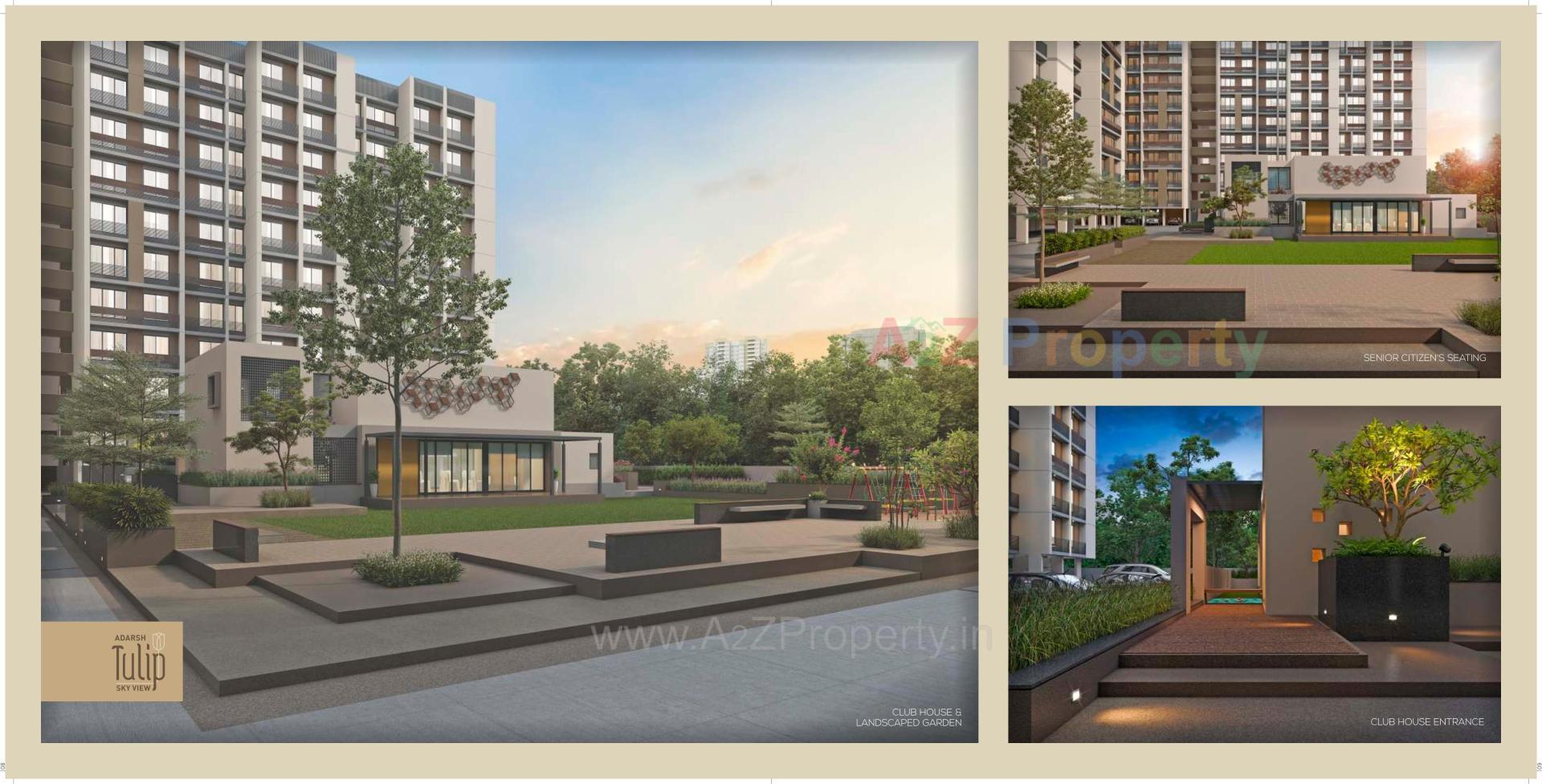 3D Elevation of real estate project Adarsh Tulip Skyview located at Vatva, Ahmedabad, Gujarat