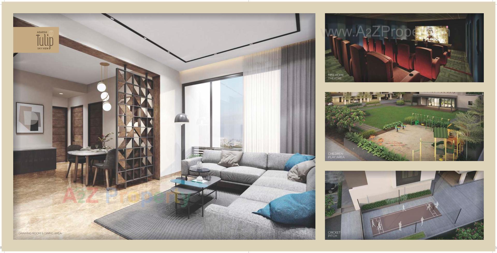 3D Elevation of real estate project Adarsh Tulip Skyview located at Vatva, Ahmedabad, Gujarat