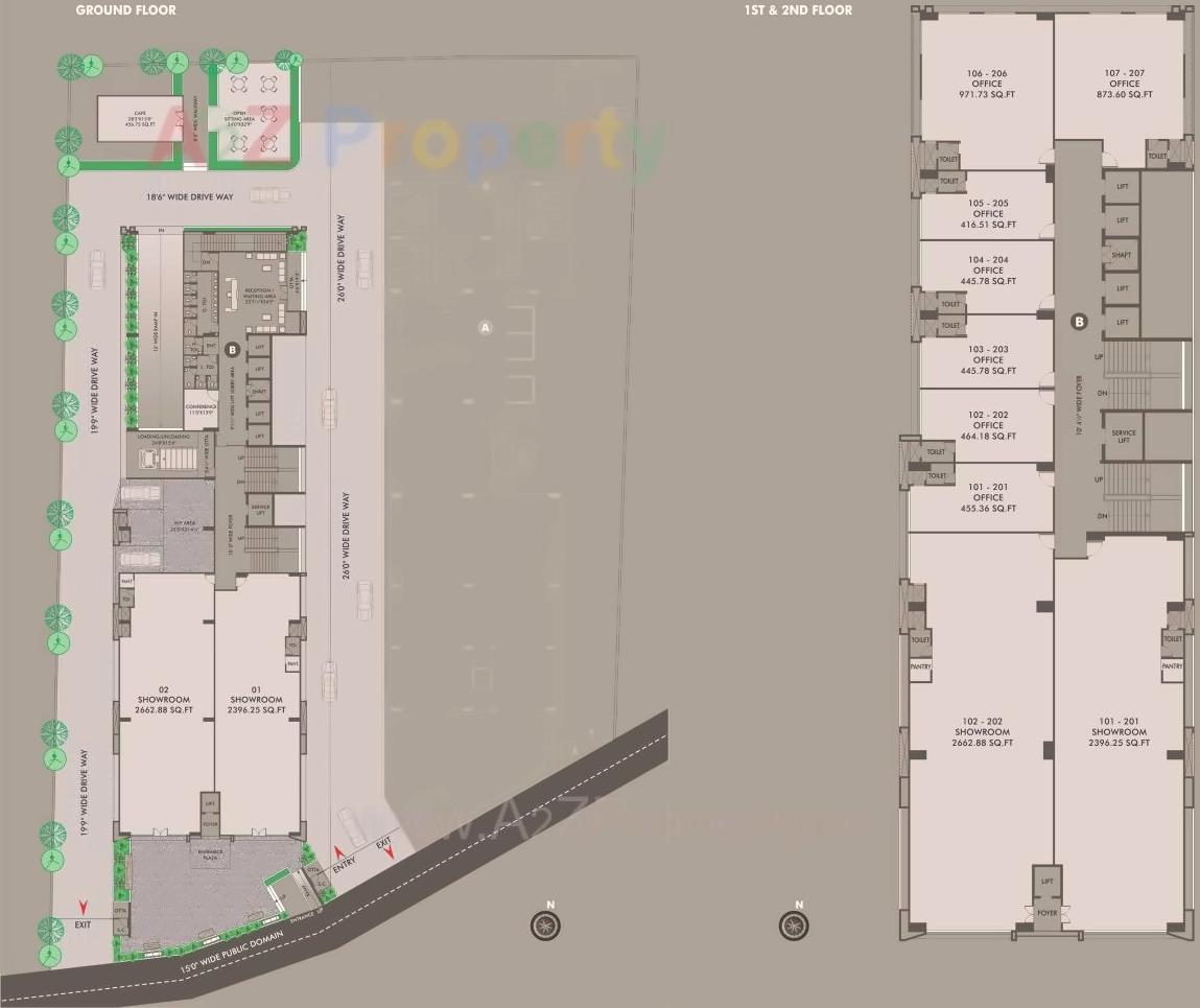 Layout of real estate project Addor Aspire Ii located at Kocharab, Ahmedabad, Gujarat