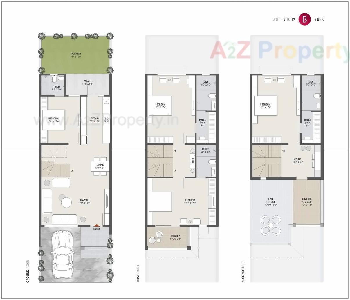 Layout of real estate project Adhishthan Bungalow located at Hanspura, Ahmedabad, Gujarat