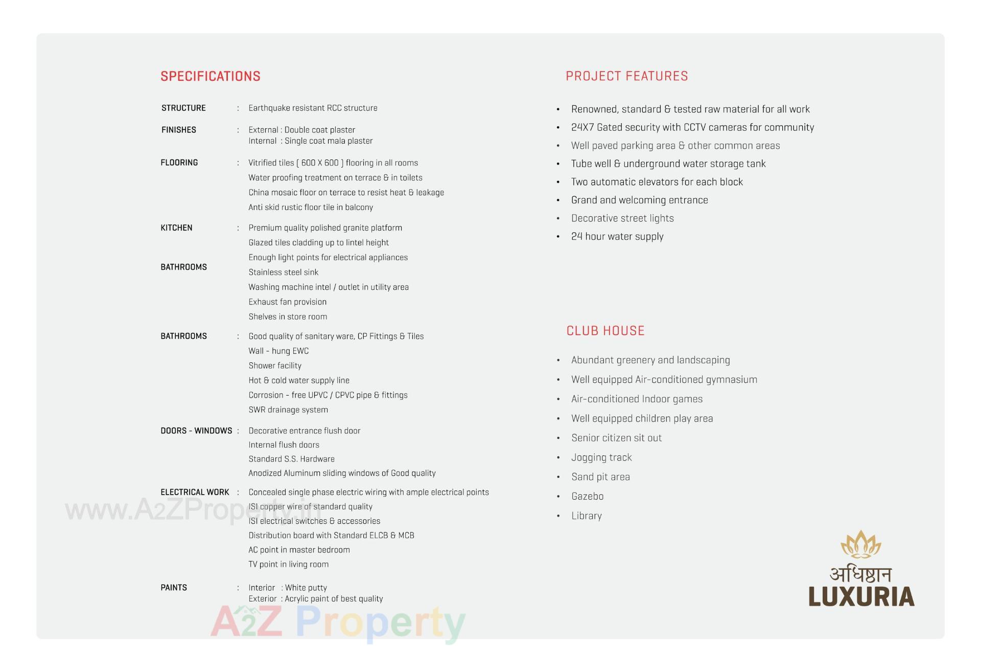  of real estate project Adhishthan Luxuria located at Muthiya, Ahmedabad, Gujarat