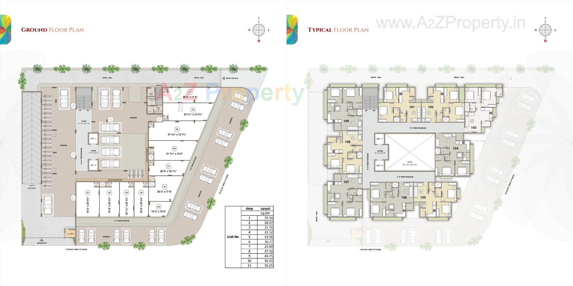 Layout of real estate project Adhyay located at Singrava, Ahmedabad, Gujarat