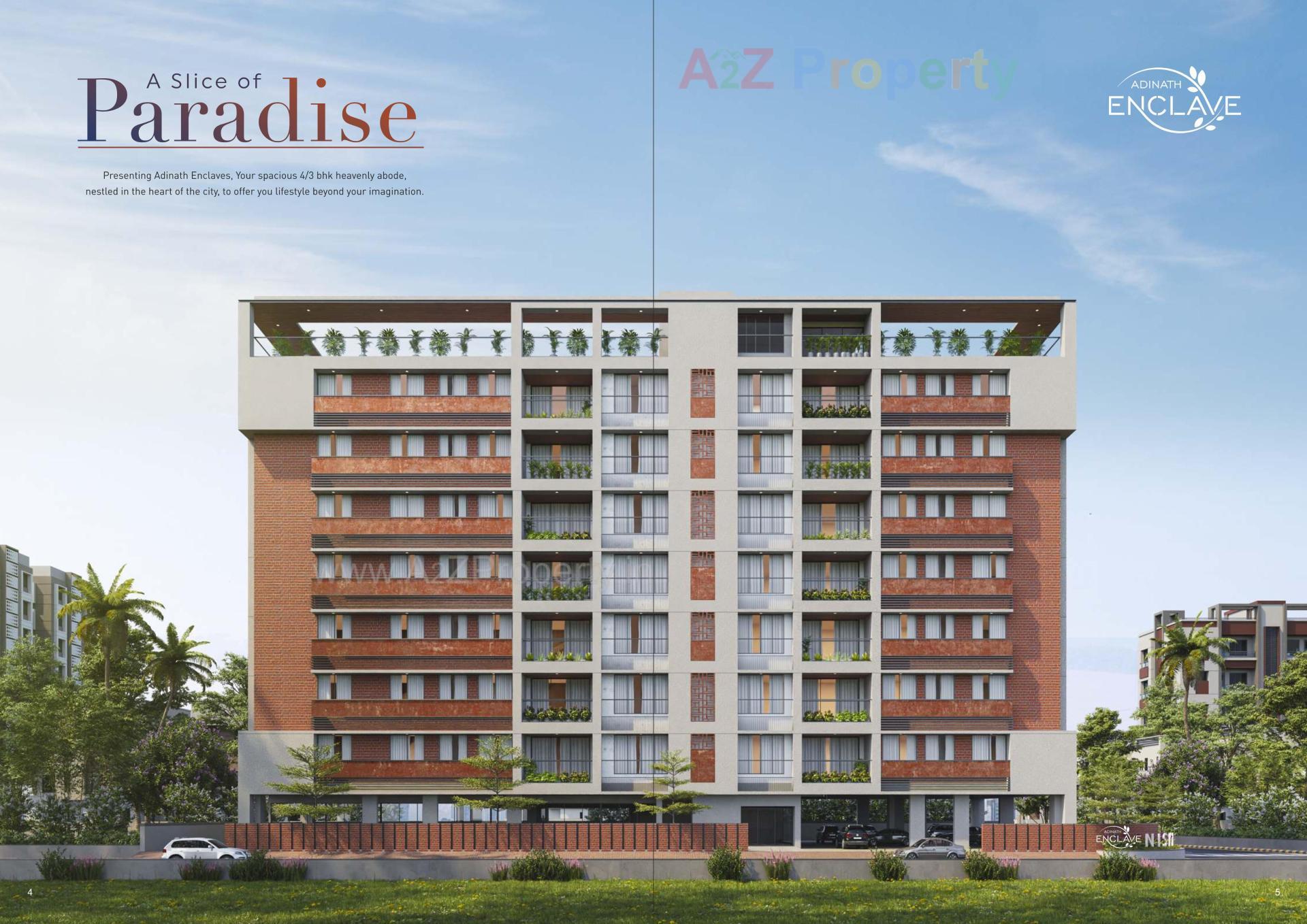 3D Elevation of real estate project Adinath Enclave located at Chhadavad, Ahmedabad, Gujarat