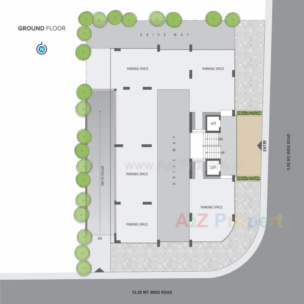 Layout of real estate project Adinath Residency located at Kocharab, Ahmedabad, Gujarat