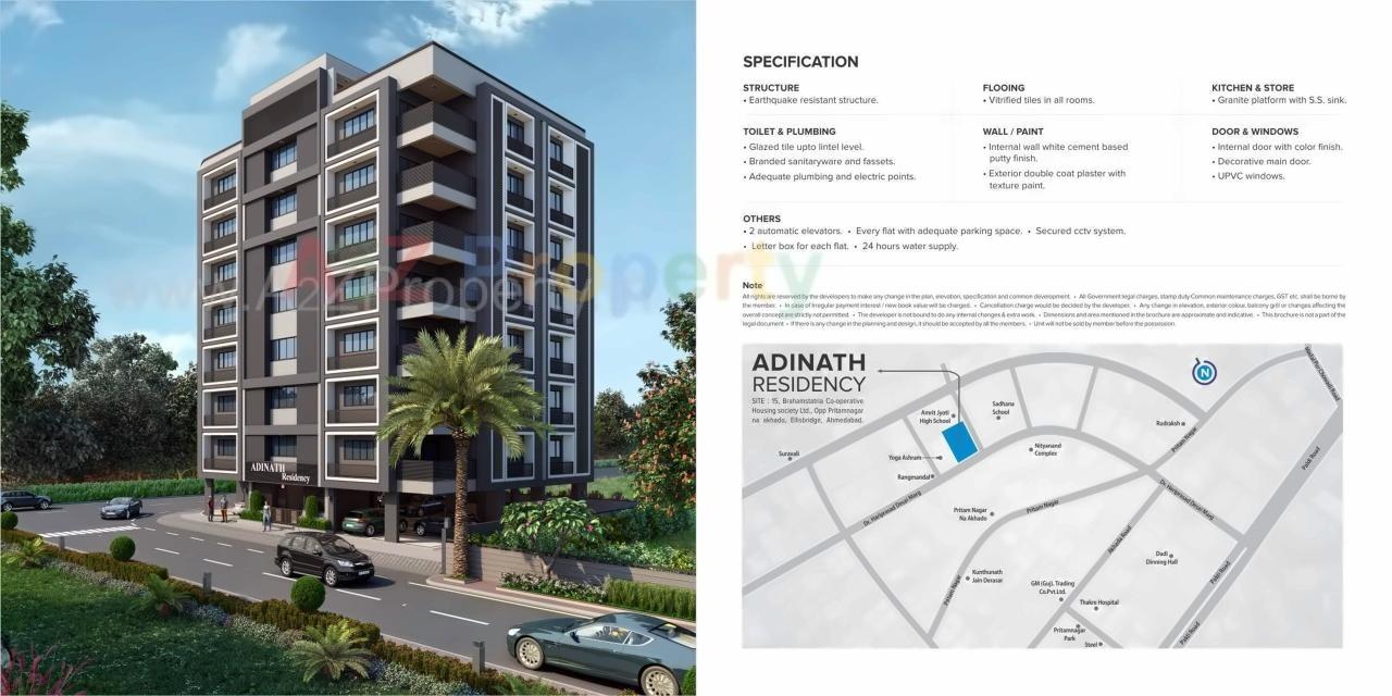  of real estate project Adinath Residency located at Kocharab, Ahmedabad, Gujarat