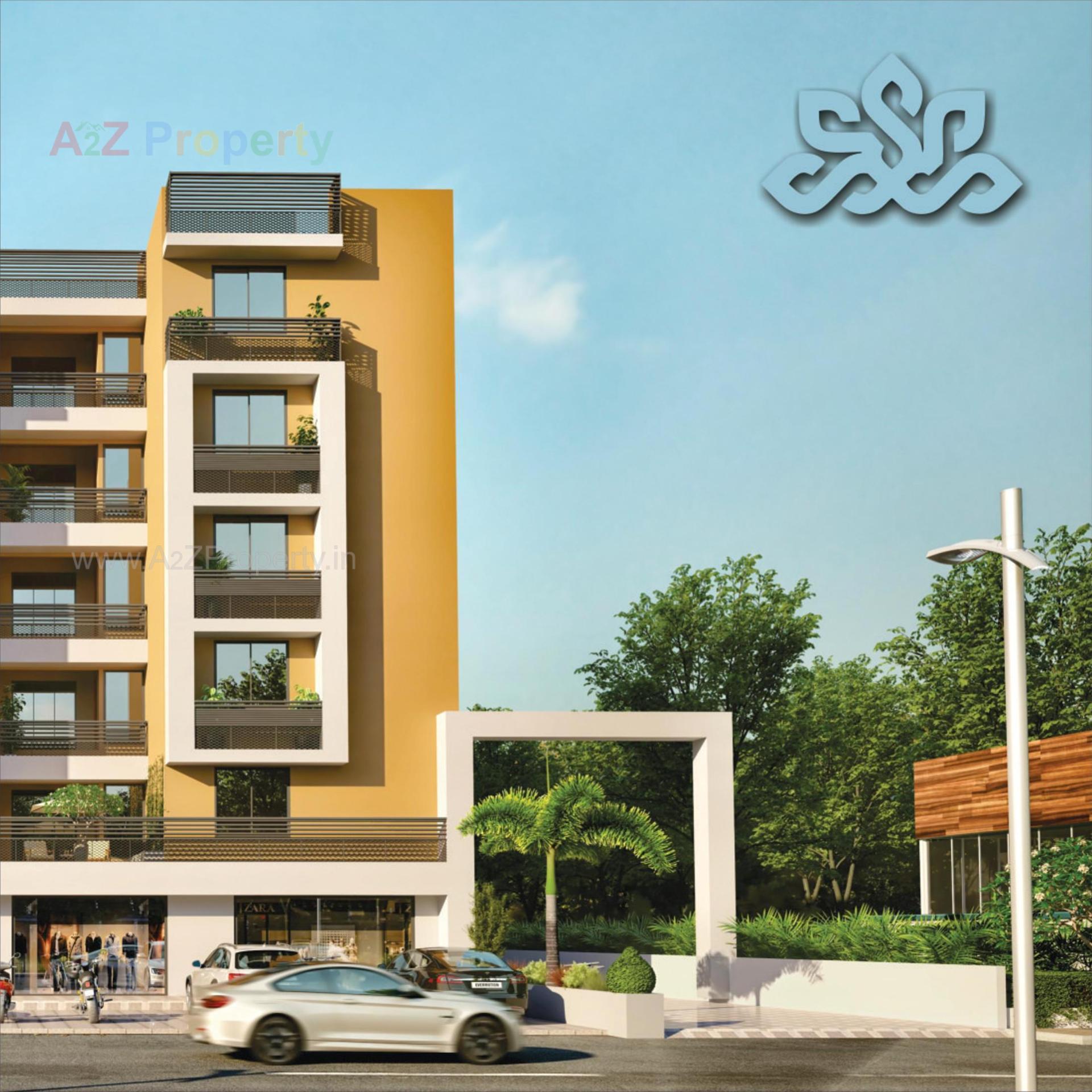 3D Elevation of real estate project Aditi Elegance located at Tragad, Ahmedabad, Gujarat