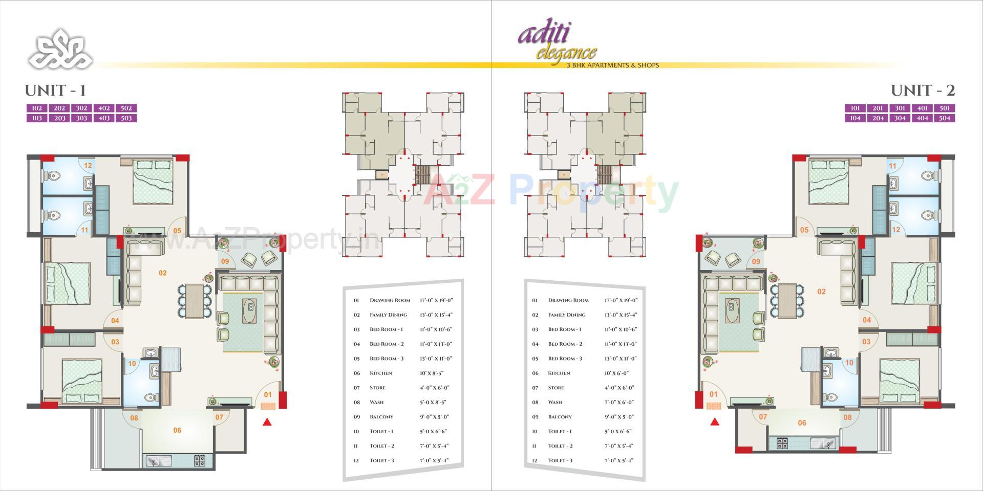 Layout of real estate project Aditi Elegance located at Tragad, Ahmedabad, Gujarat