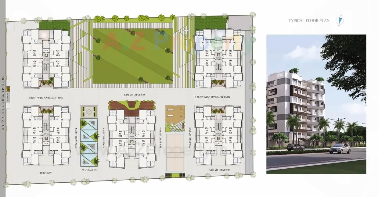 Layout of real estate project Aditya Antrix located at Chandkheda, Ahmedabad, Gujarat