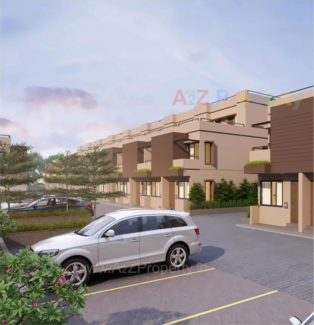 3D Elevation of real estate project Aditya Bungalows located at Ahmedabad, Ahmedabad, Gujarat