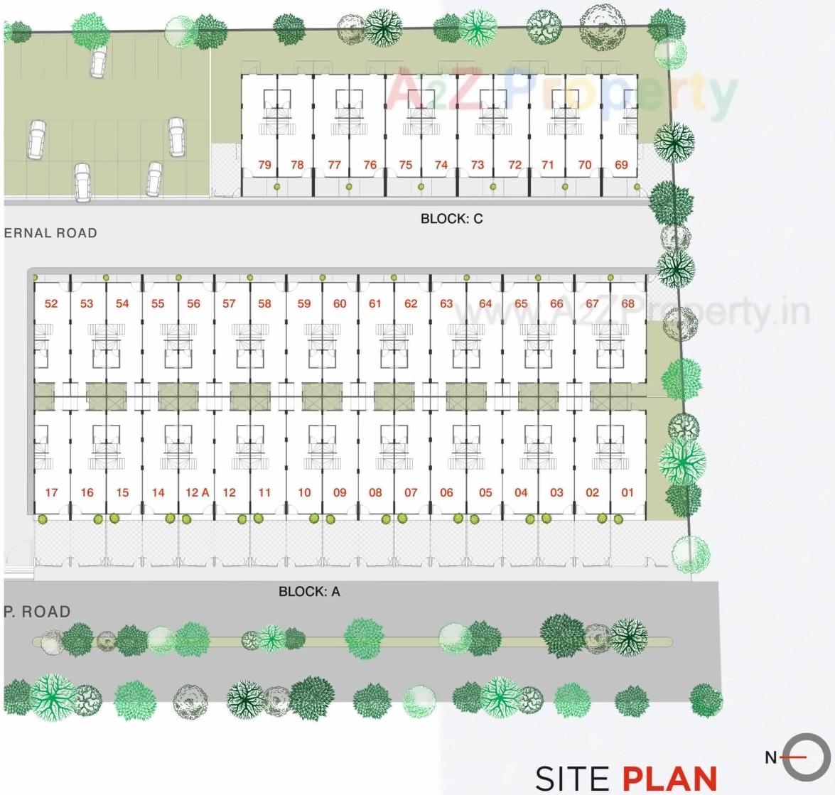 Layout of real estate project Aditya Bungalows located at Ahmedabad, Ahmedabad, Gujarat