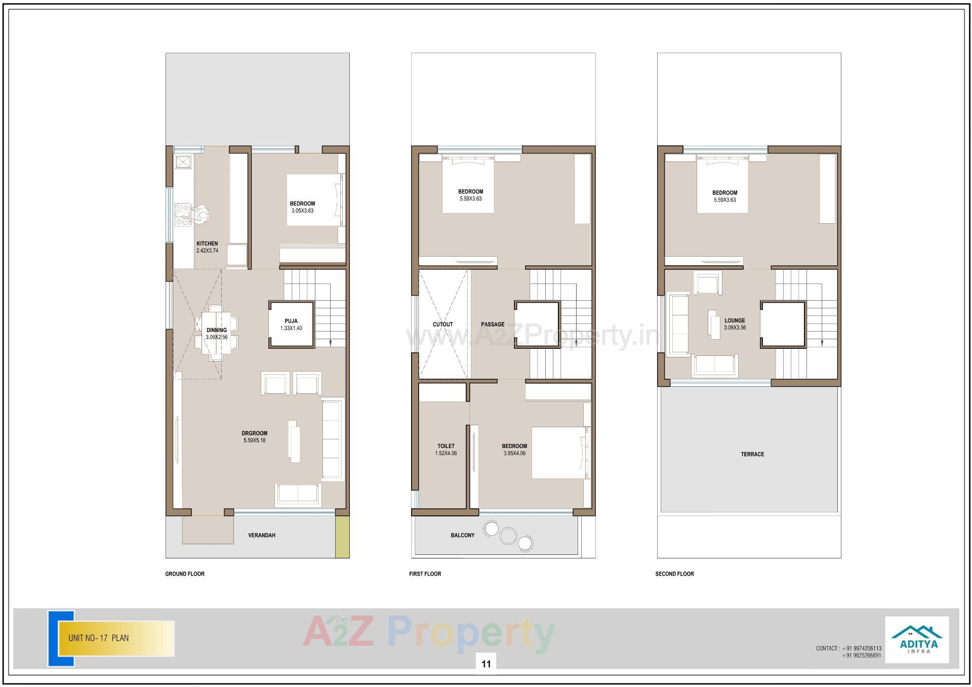 Layout of real estate project Aditya Bungalows located at Vastral, Ahmedabad, Gujarat