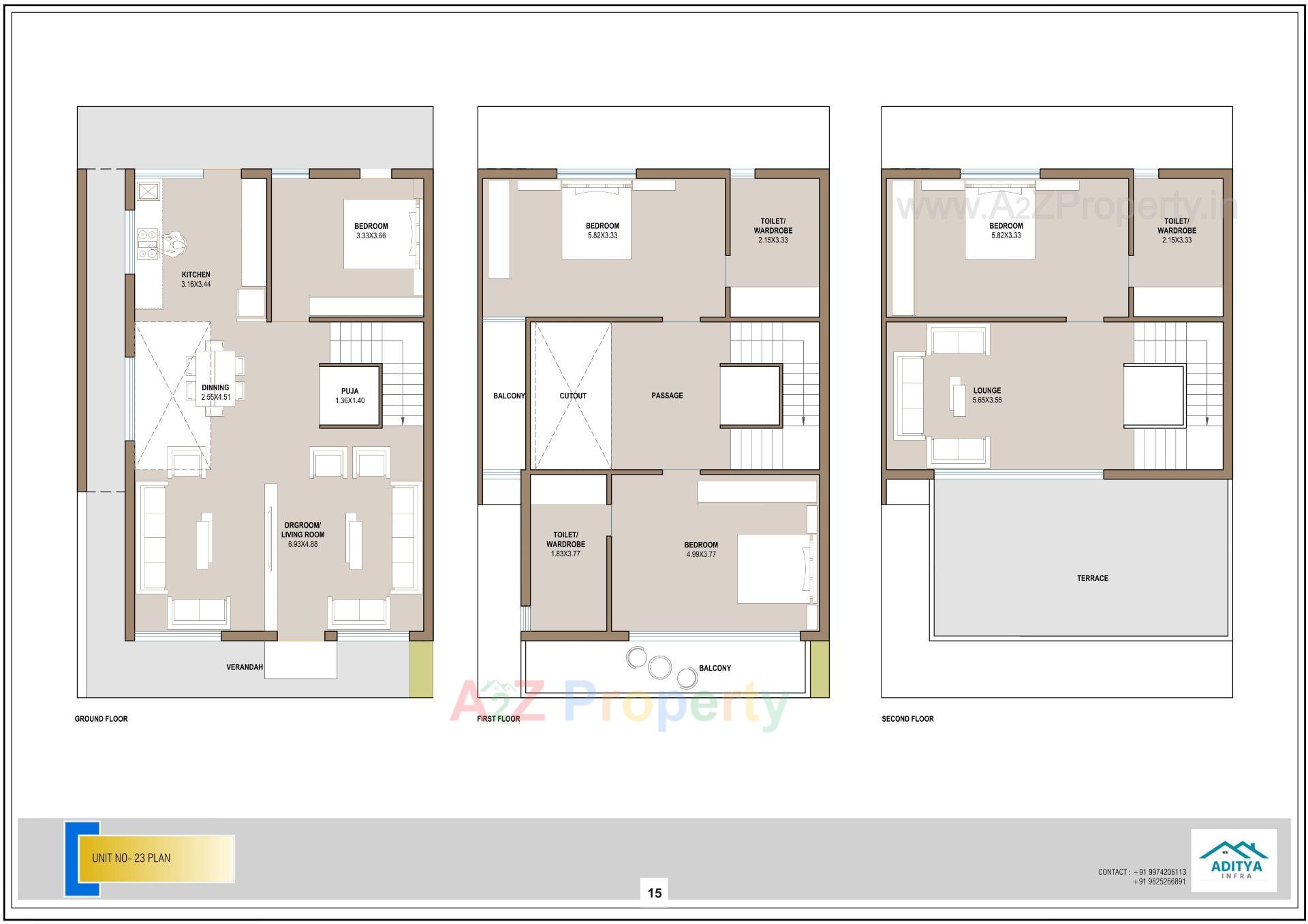 Layout of real estate project Aditya Bungalows located at Vastral, Ahmedabad, Gujarat