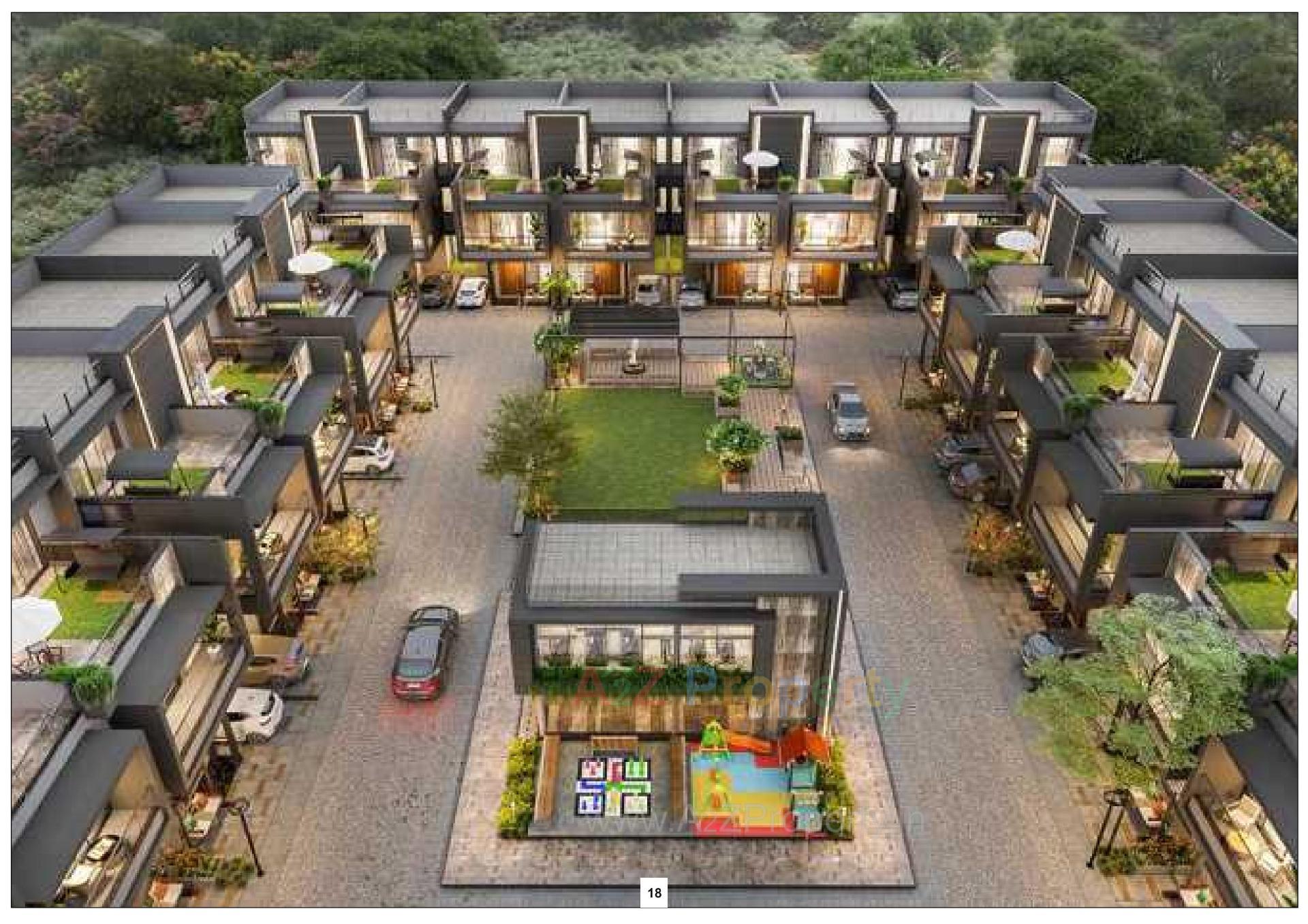 3D Elevation of real estate project Aditya Bungalows located at Vastral, Ahmedabad, Gujarat