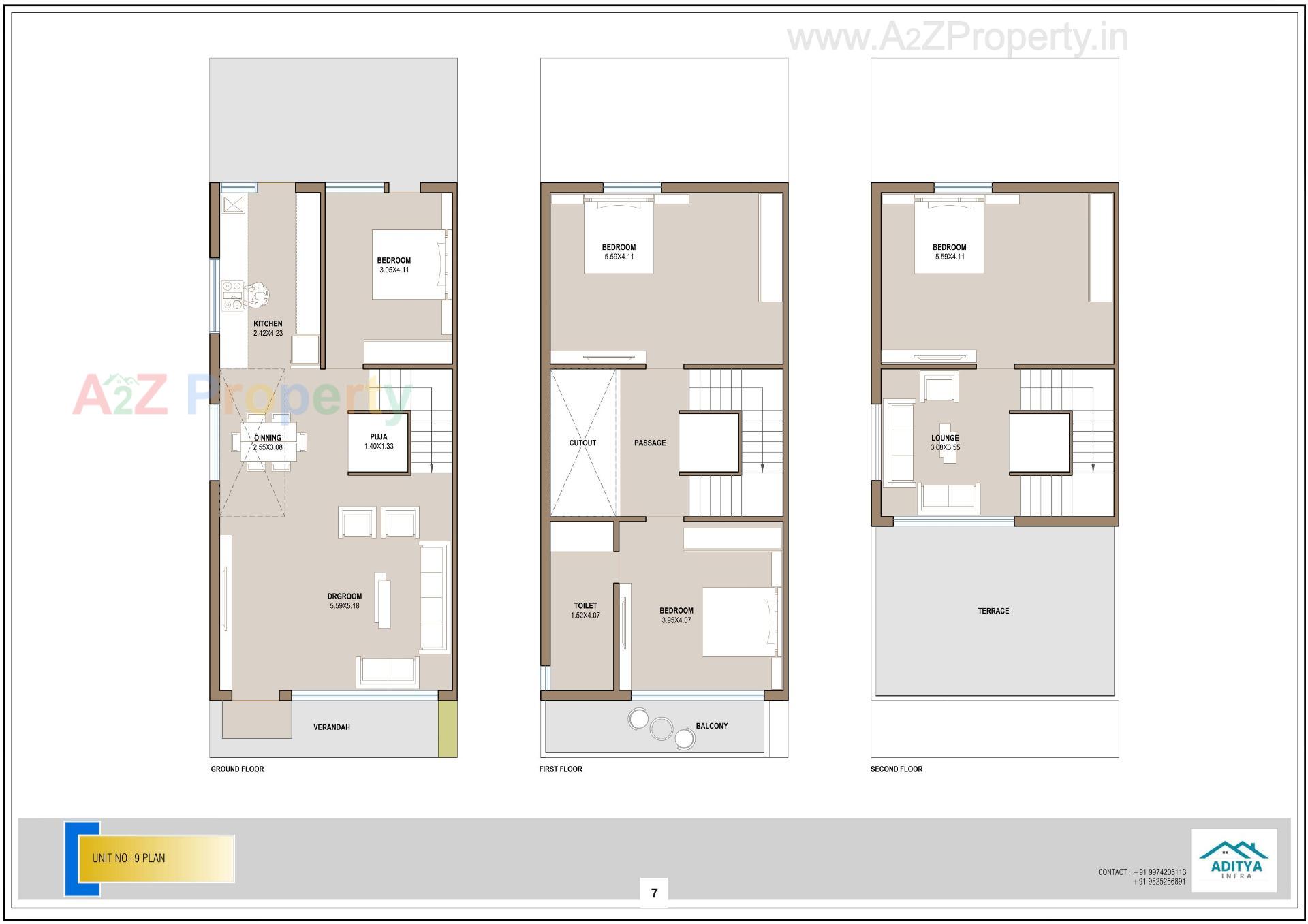 Layout of real estate project Aditya Bungalows located at Vastral, Ahmedabad, Gujarat