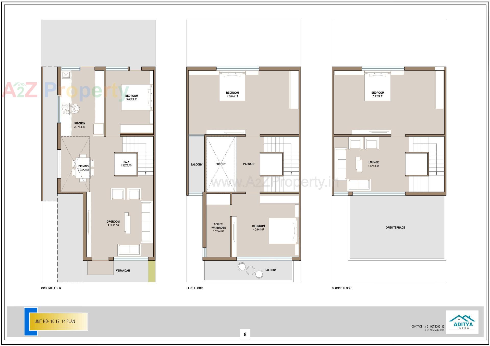 Layout of real estate project Aditya Bungalows located at Vastral, Ahmedabad, Gujarat