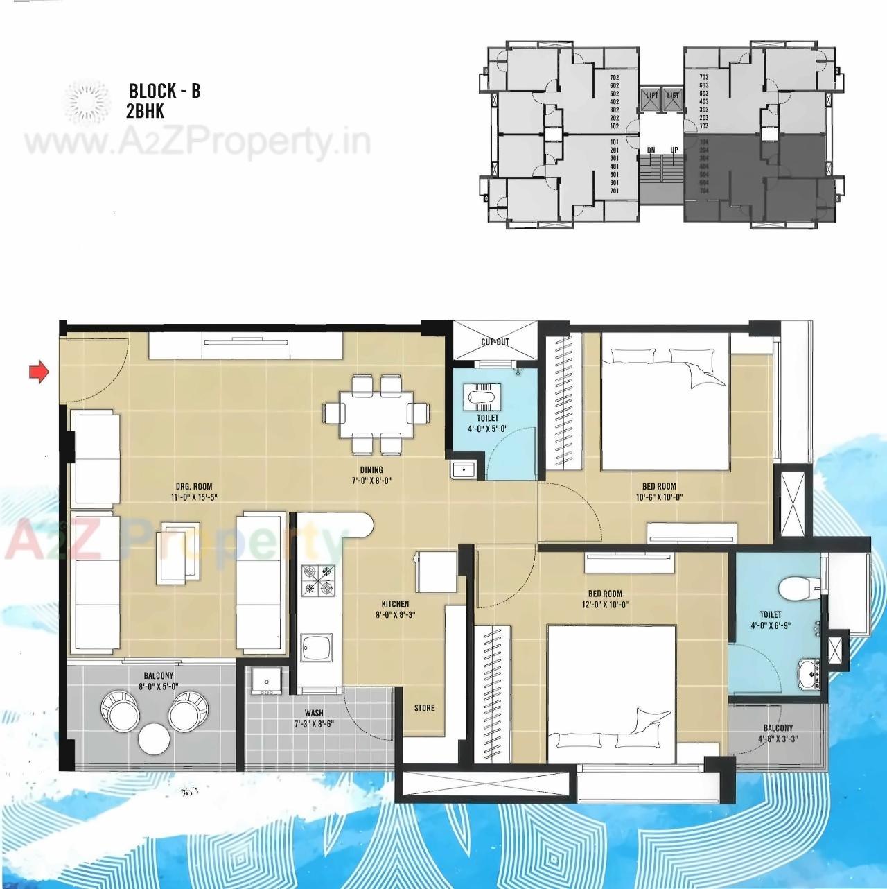 Layout of real estate project Aditya Icon located at Vadaj, Ahmedabad, Gujarat
