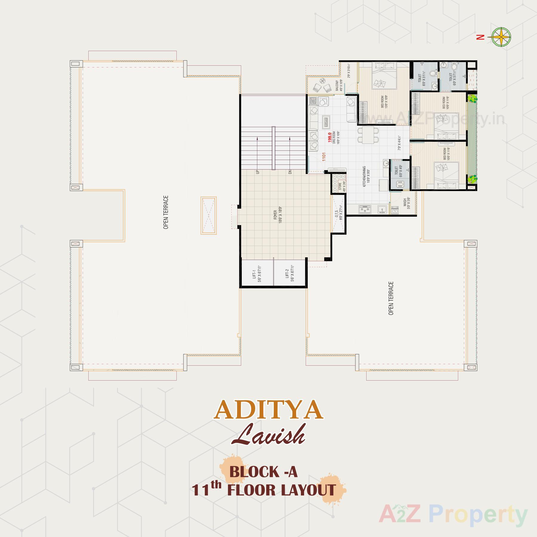 Layout of real estate project Aditya Lavish located at Vastral, Ahmedabad, Gujarat