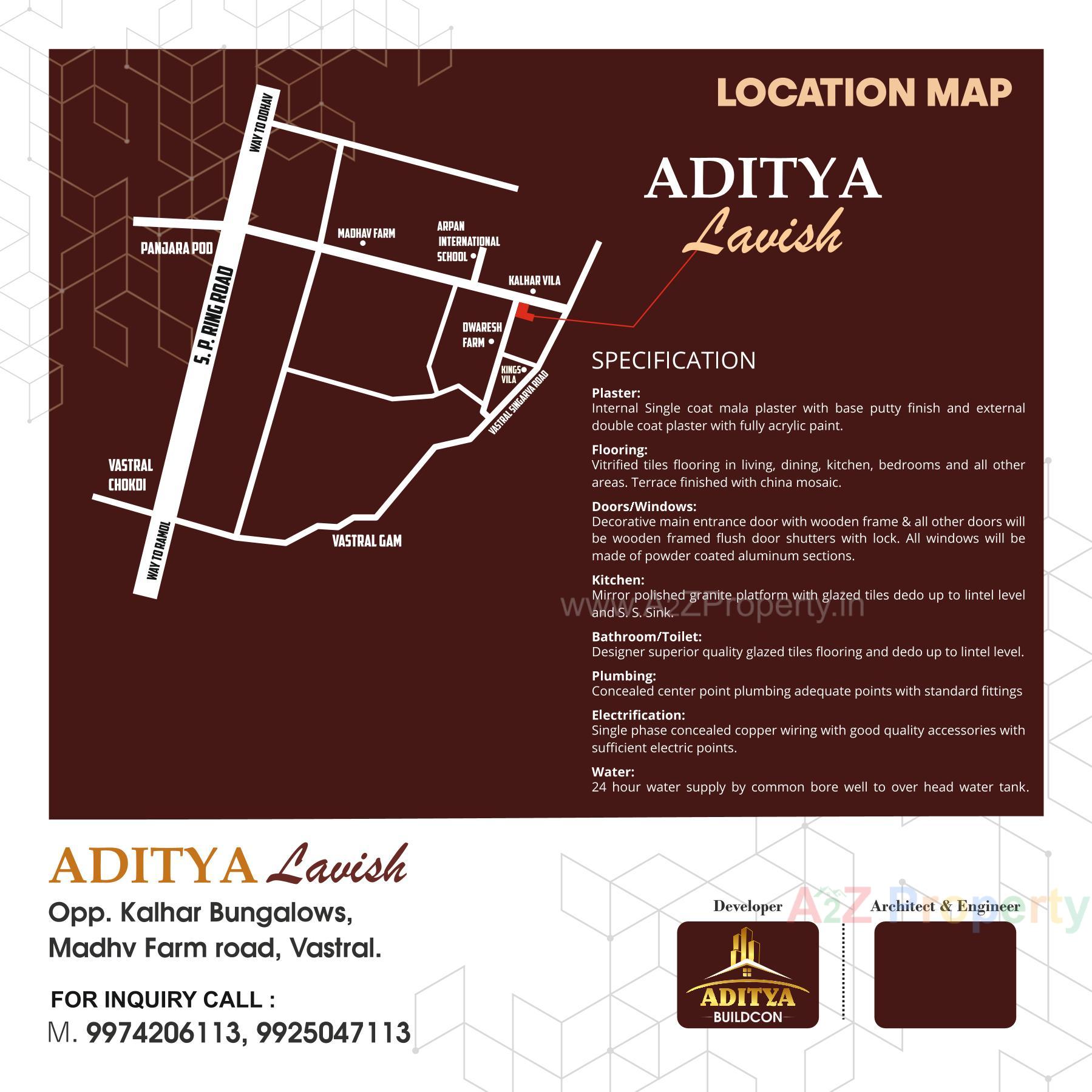  of real estate project Aditya Lavish located at Vastral, Ahmedabad, Gujarat