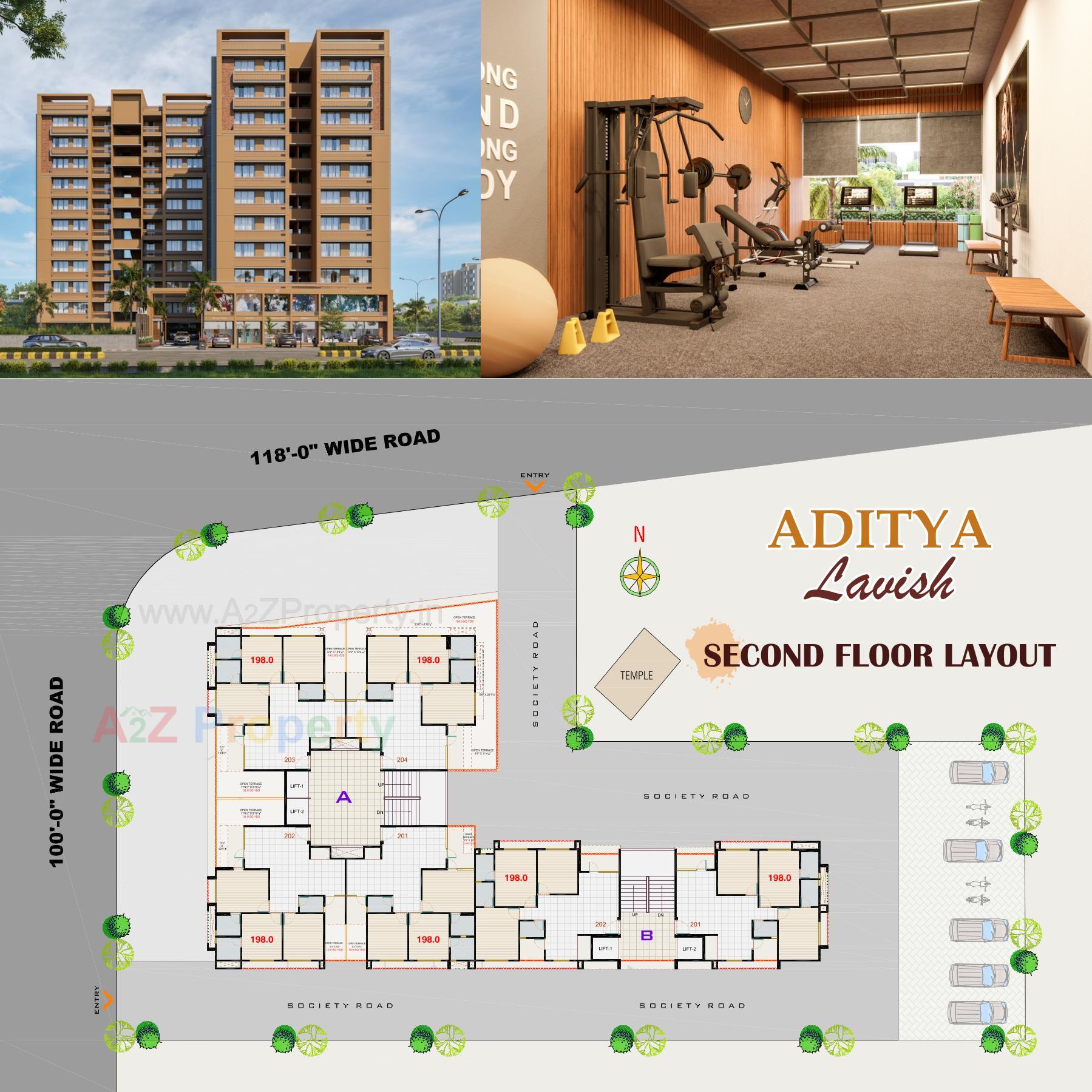 Layout of real estate project Aditya Lavish located at Vastral, Ahmedabad, Gujarat