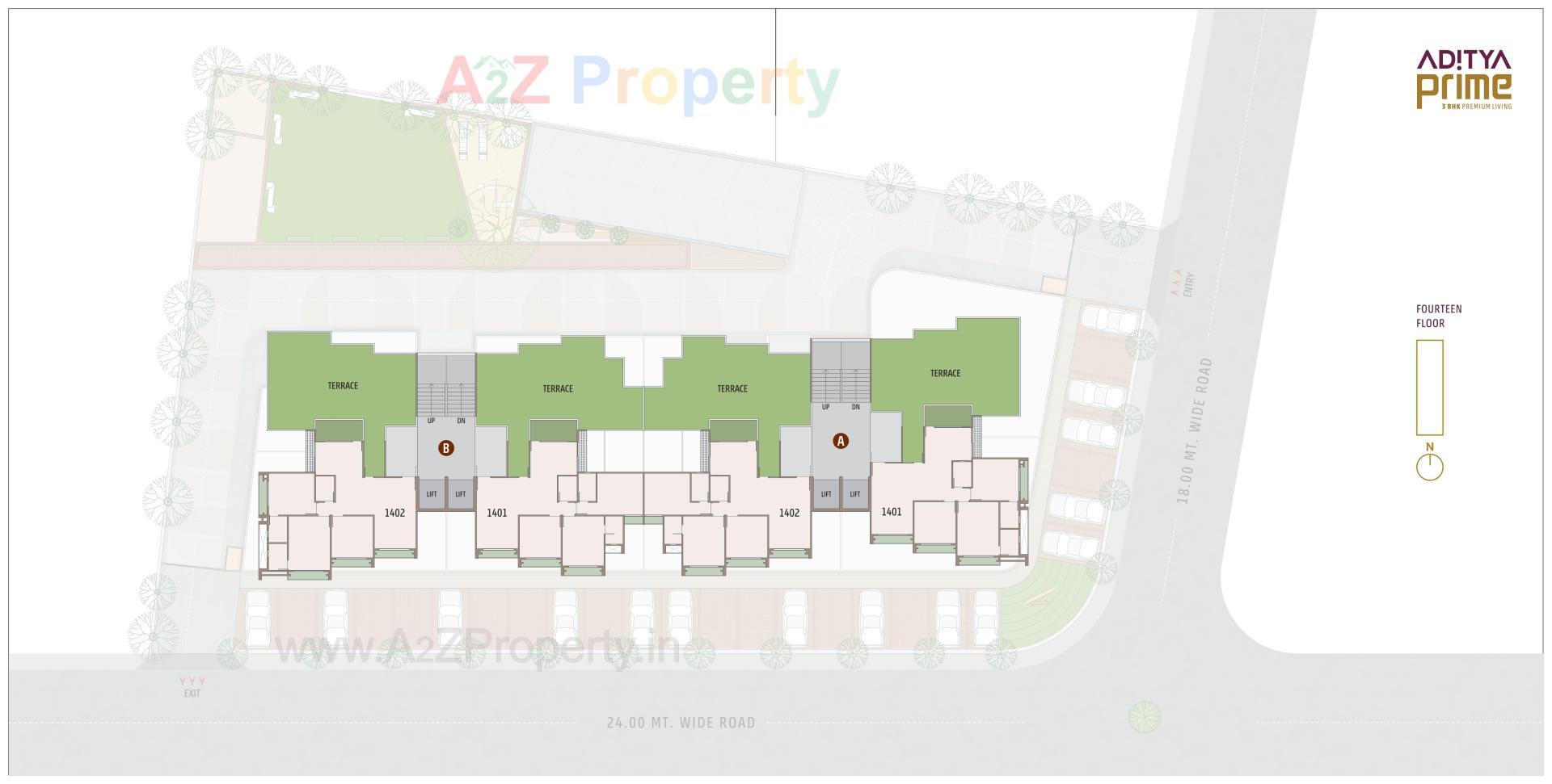 Layout of real estate project Aditya Prime located at Ahmedabad, Ahmedabad, Gujarat