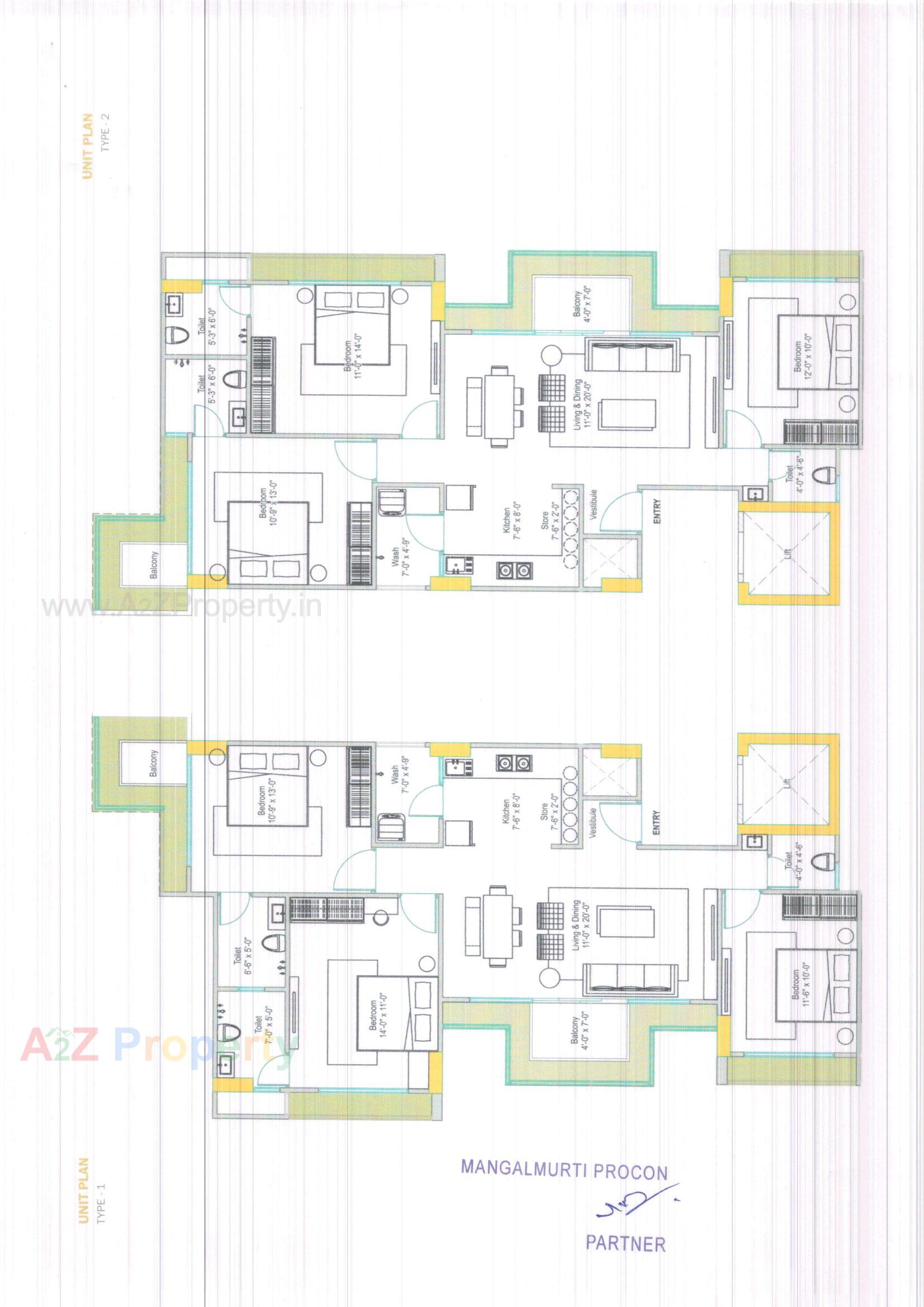Layout of real estate project Advait located at Gota, Ahmedabad, Gujarat