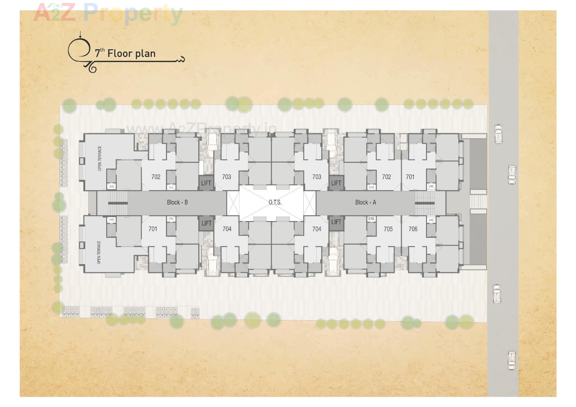 Layout of real estate project Ahmed Avenue located at Sarkhej, Ahmedabad, Gujarat