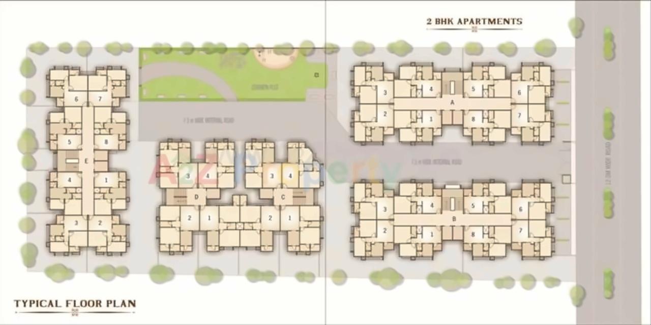Layout of real estate project Ahmed Residency located at Sarkhej, Ahmedabad, Gujarat