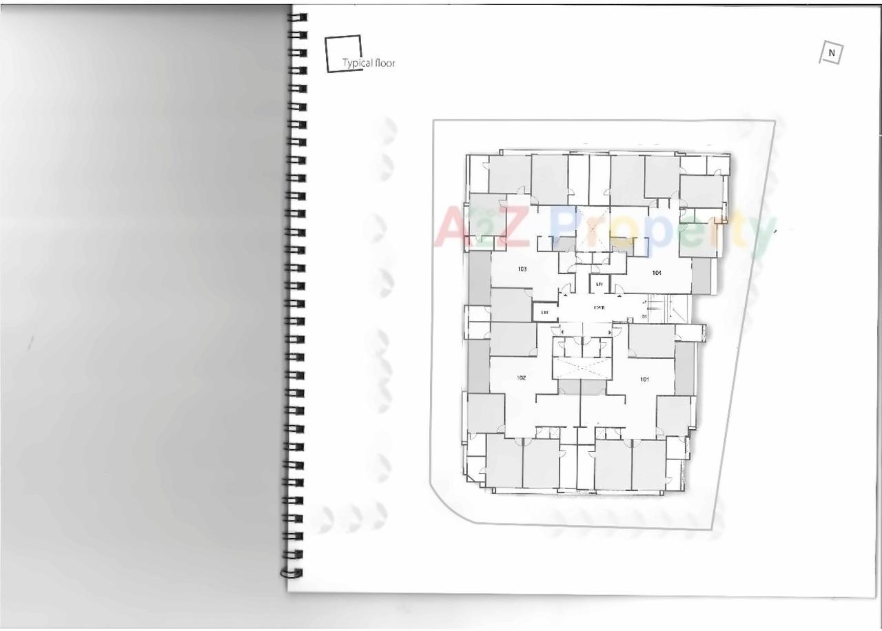 Layout of real estate project Aikya One located at Chadavad, Ahmedabad, Gujarat