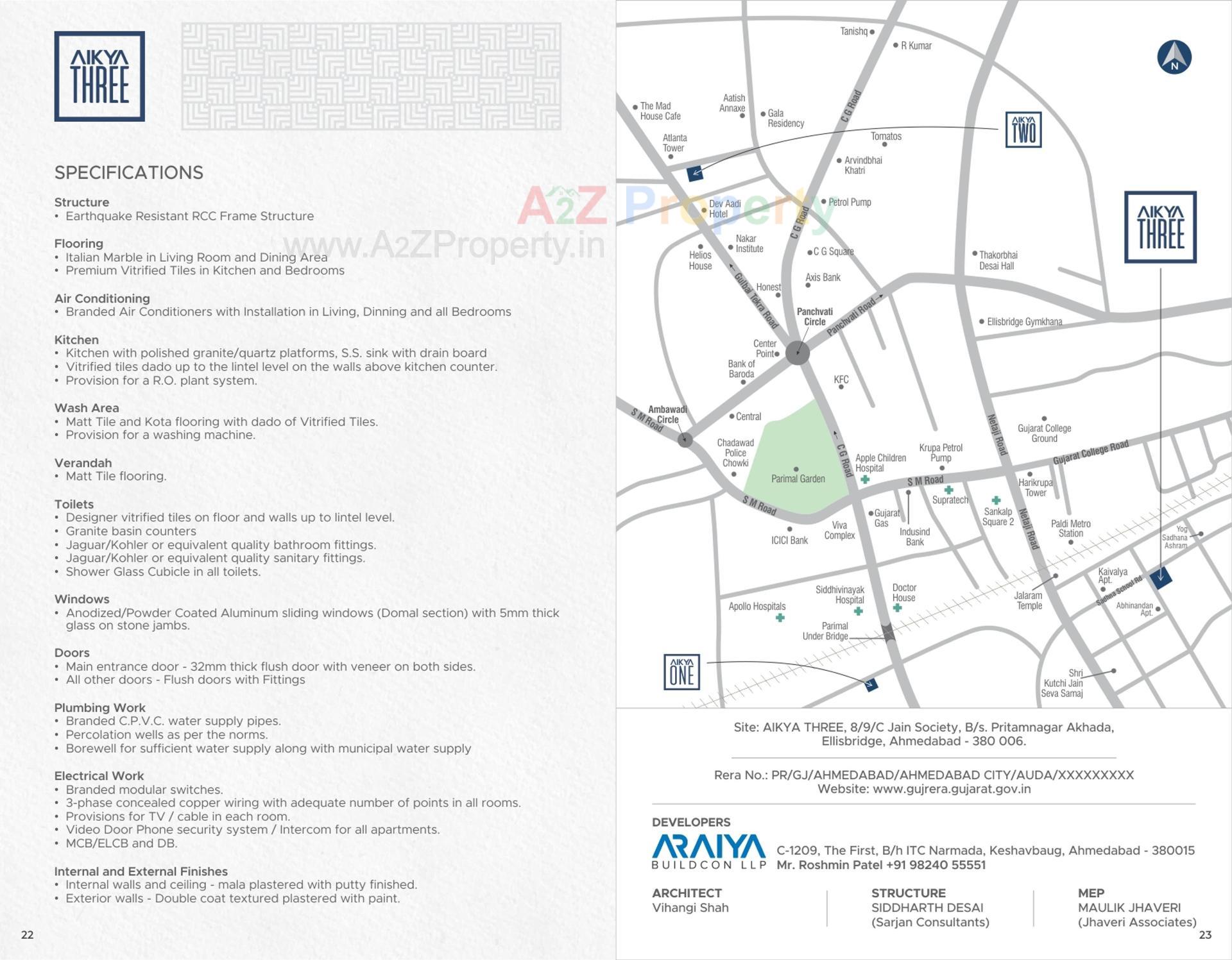  of real estate project Aikya Three located at Chhadawad, Ahmedabad, Gujarat