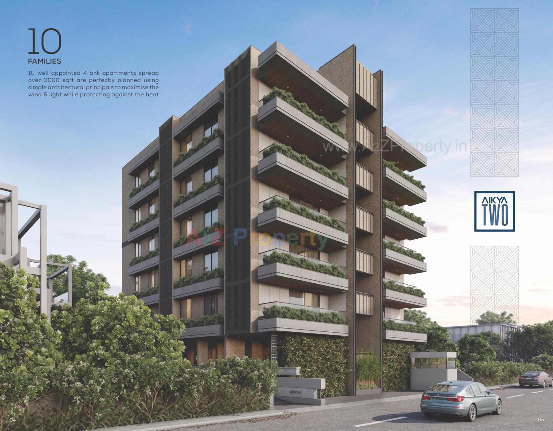 3D Elevation of real estate project Aikya Two located at Kochrab, Ahmedabad, Gujarat