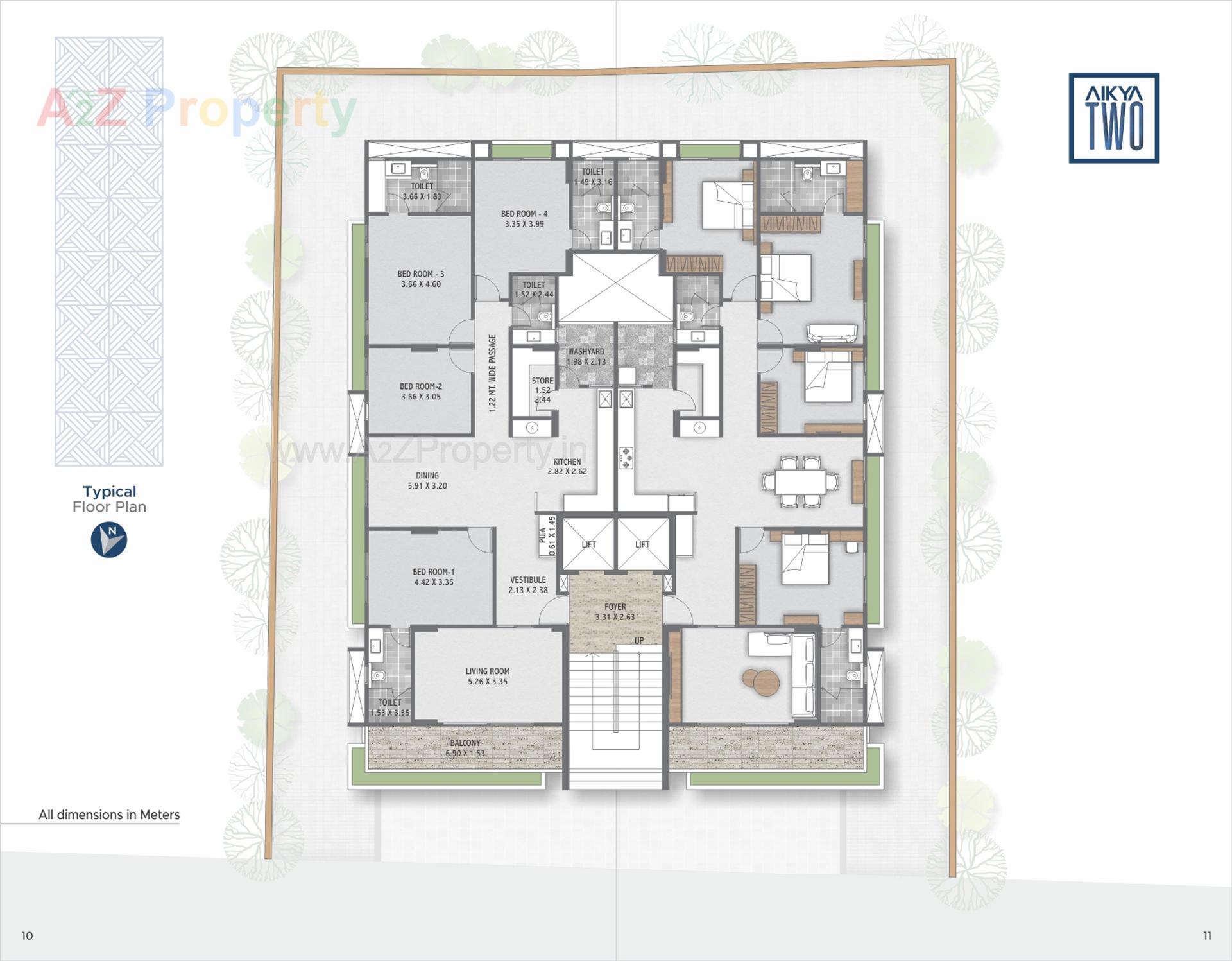 Layout of real estate project Aikya Two located at Kochrab, Ahmedabad, Gujarat