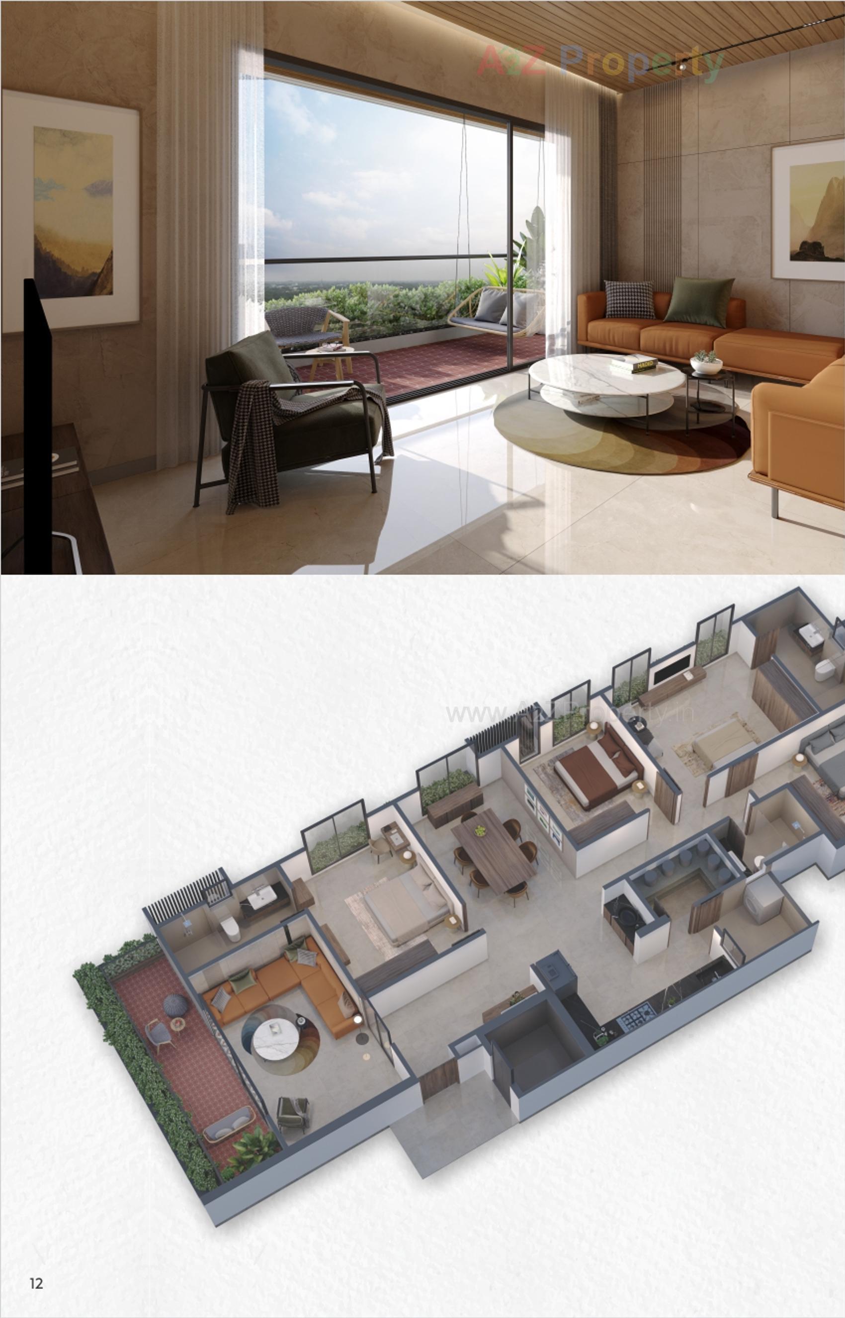 3D Elevation of real estate project Aikya Two located at Kochrab, Ahmedabad, Gujarat