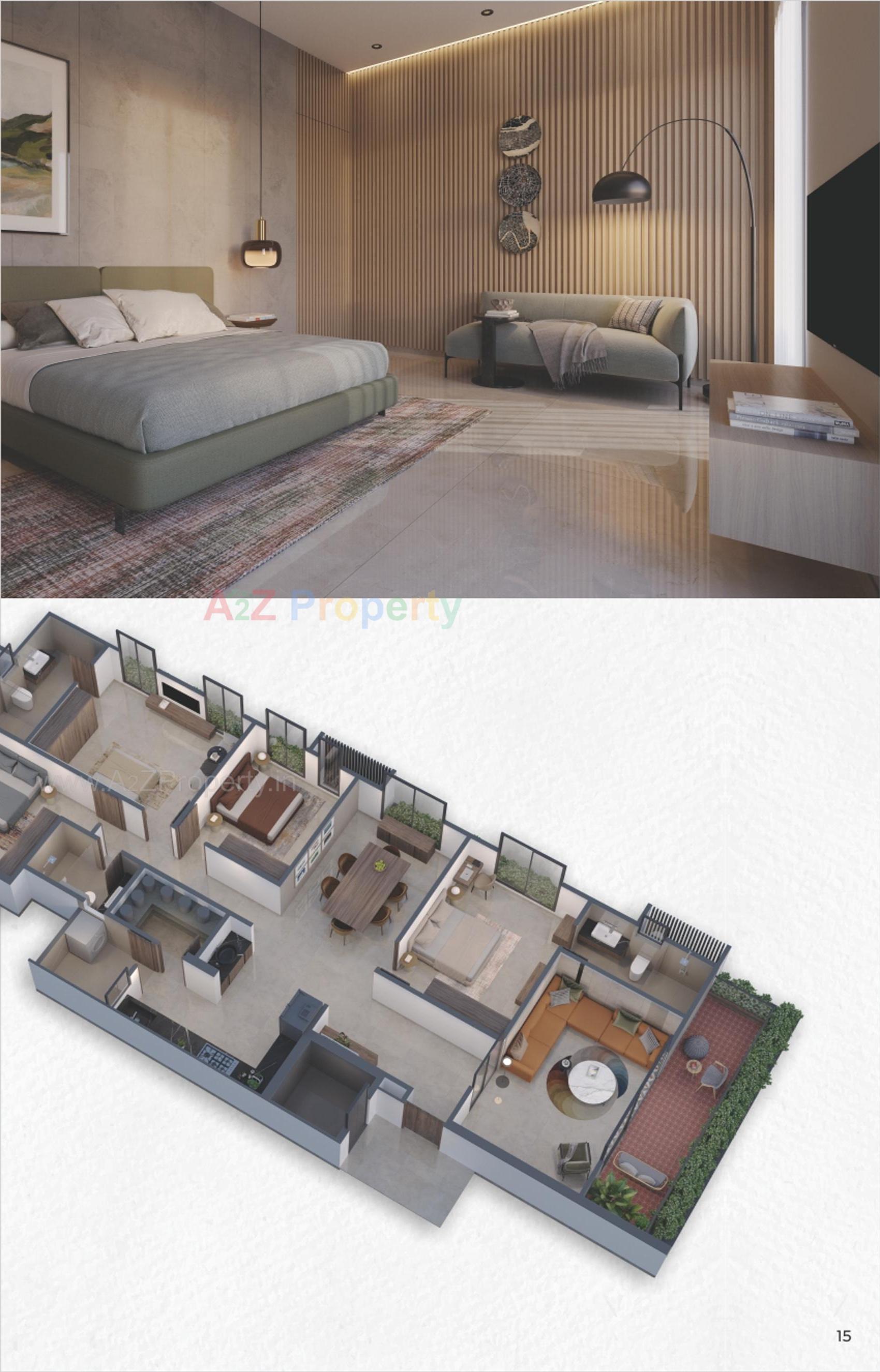 3D Elevation of real estate project Aikya Two located at Kochrab, Ahmedabad, Gujarat