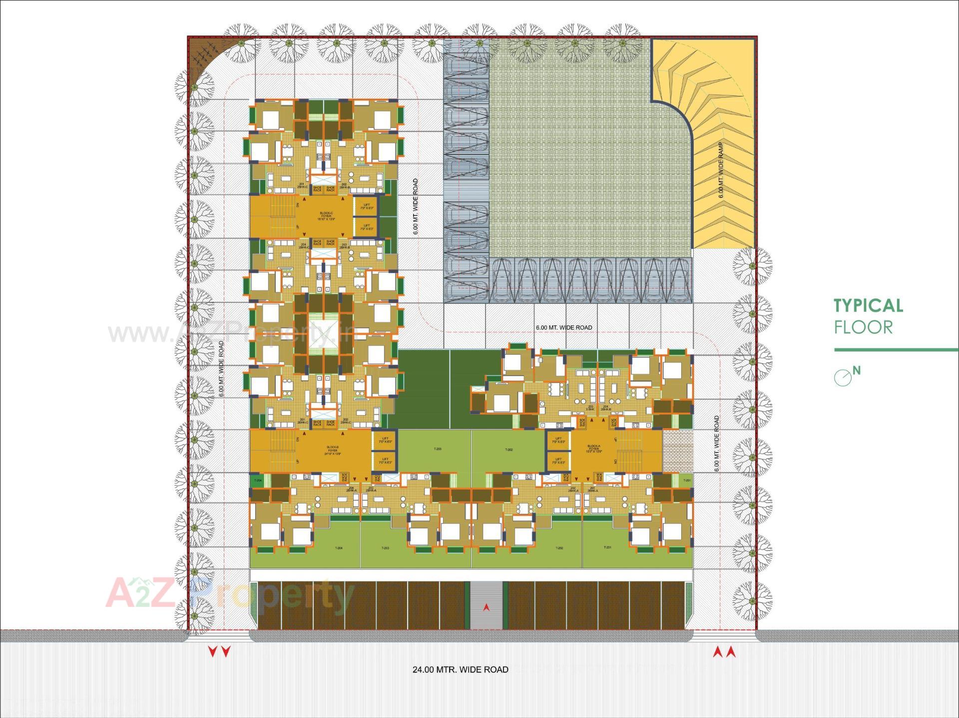 Layout of real estate project Airan Shela located at Shela, Ahmedabad, Gujarat