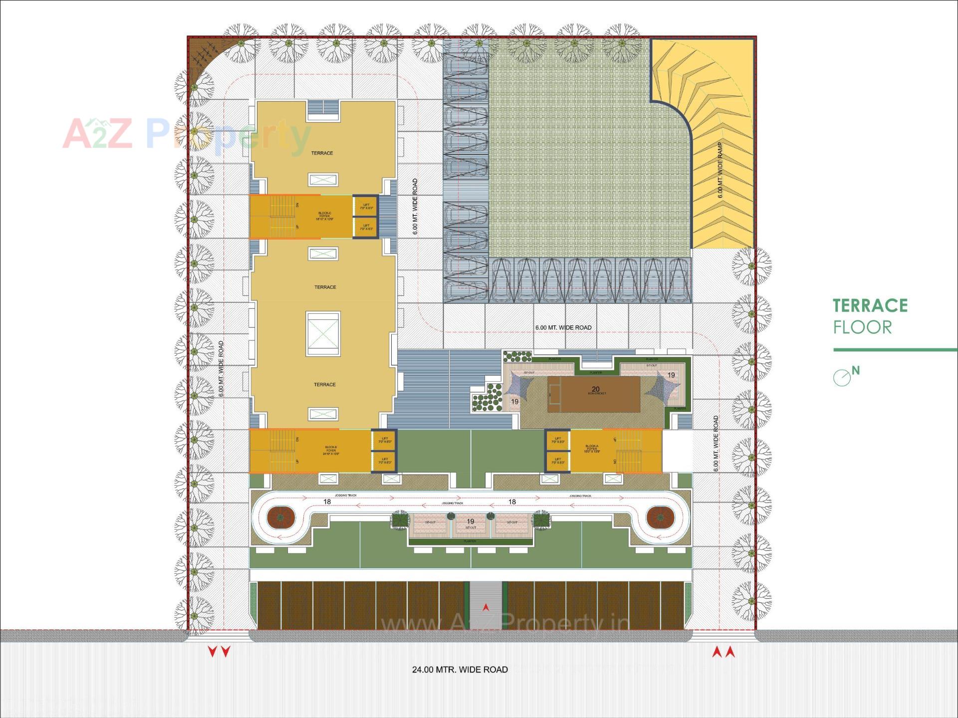 Layout of real estate project Airan Shela located at Shela, Ahmedabad, Gujarat