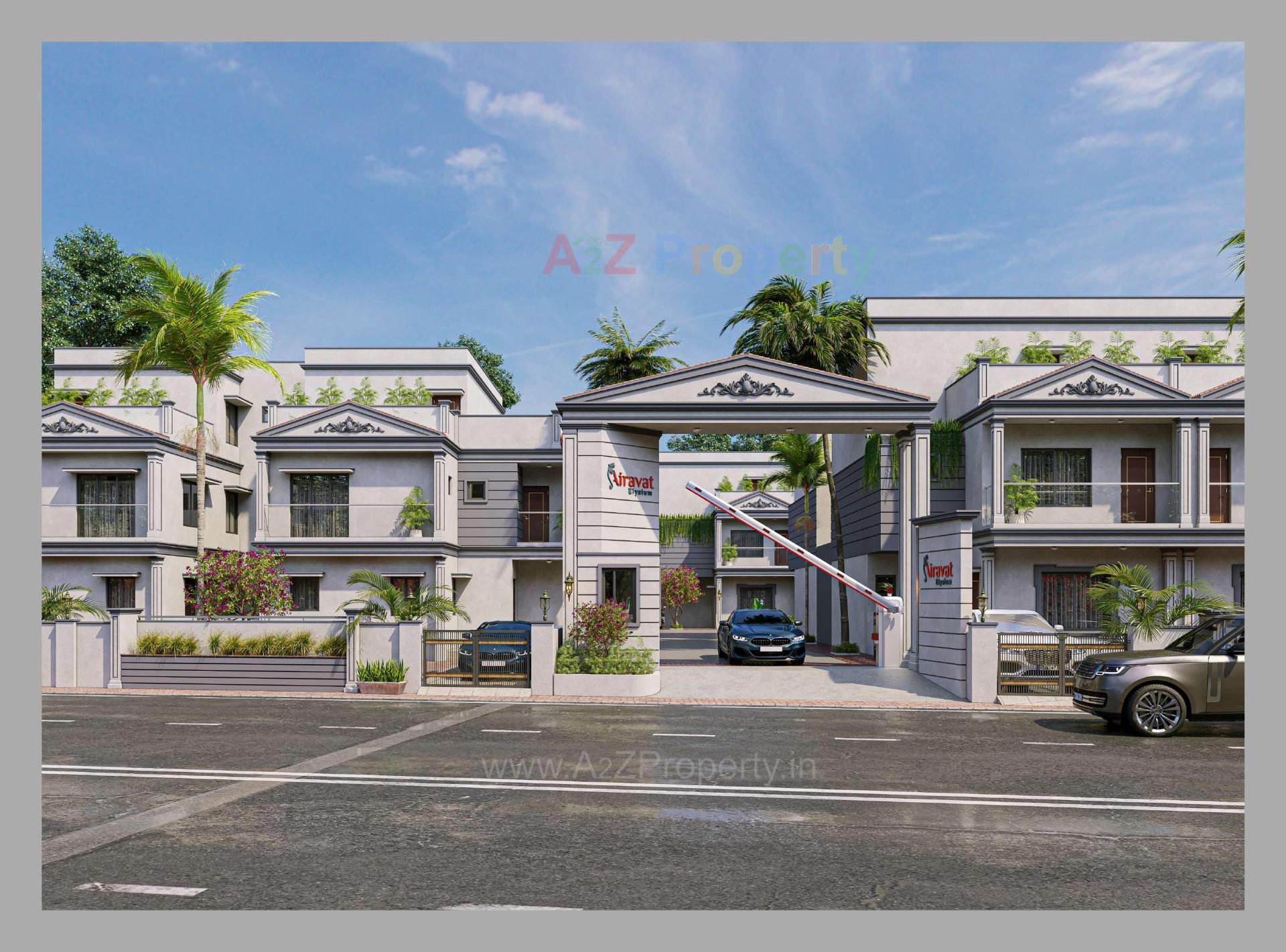 3D Elevation of real estate project Airavat Elysium located at Singarva, Ahmedabad, Gujarat