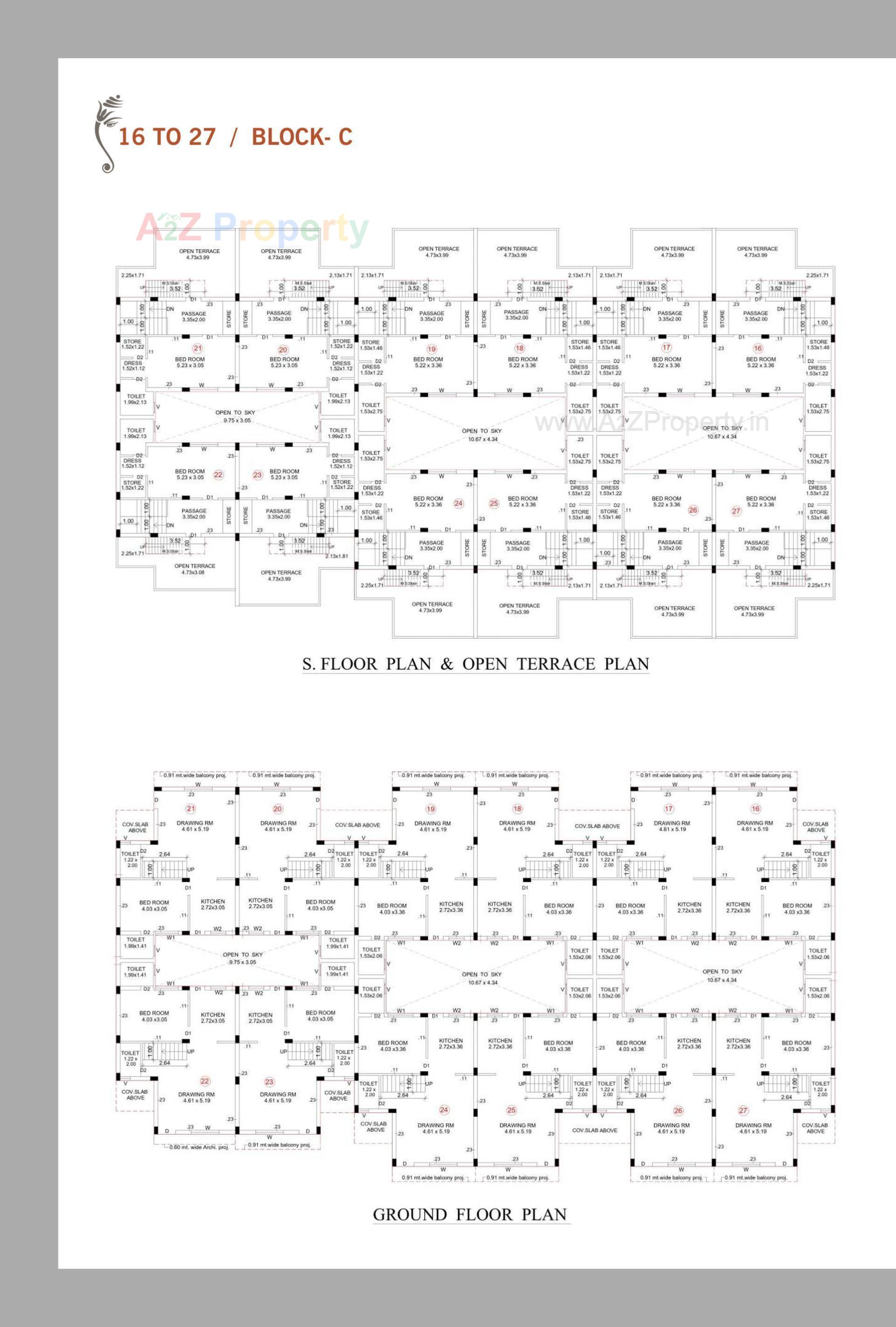 Layout of real estate project Airavat Elysium located at Singarva, Ahmedabad, Gujarat