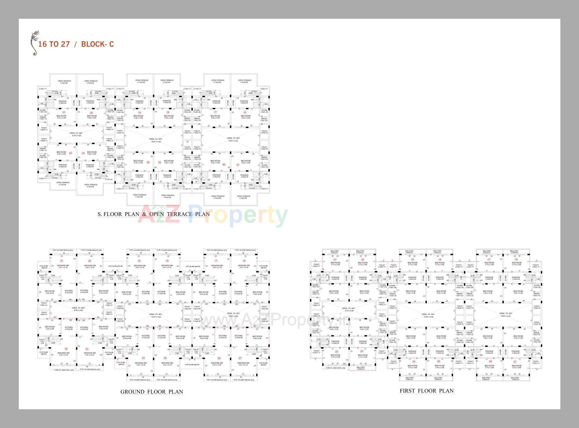 Layout of real estate project Airavat Elysium located at Singarva, Ahmedabad, Gujarat