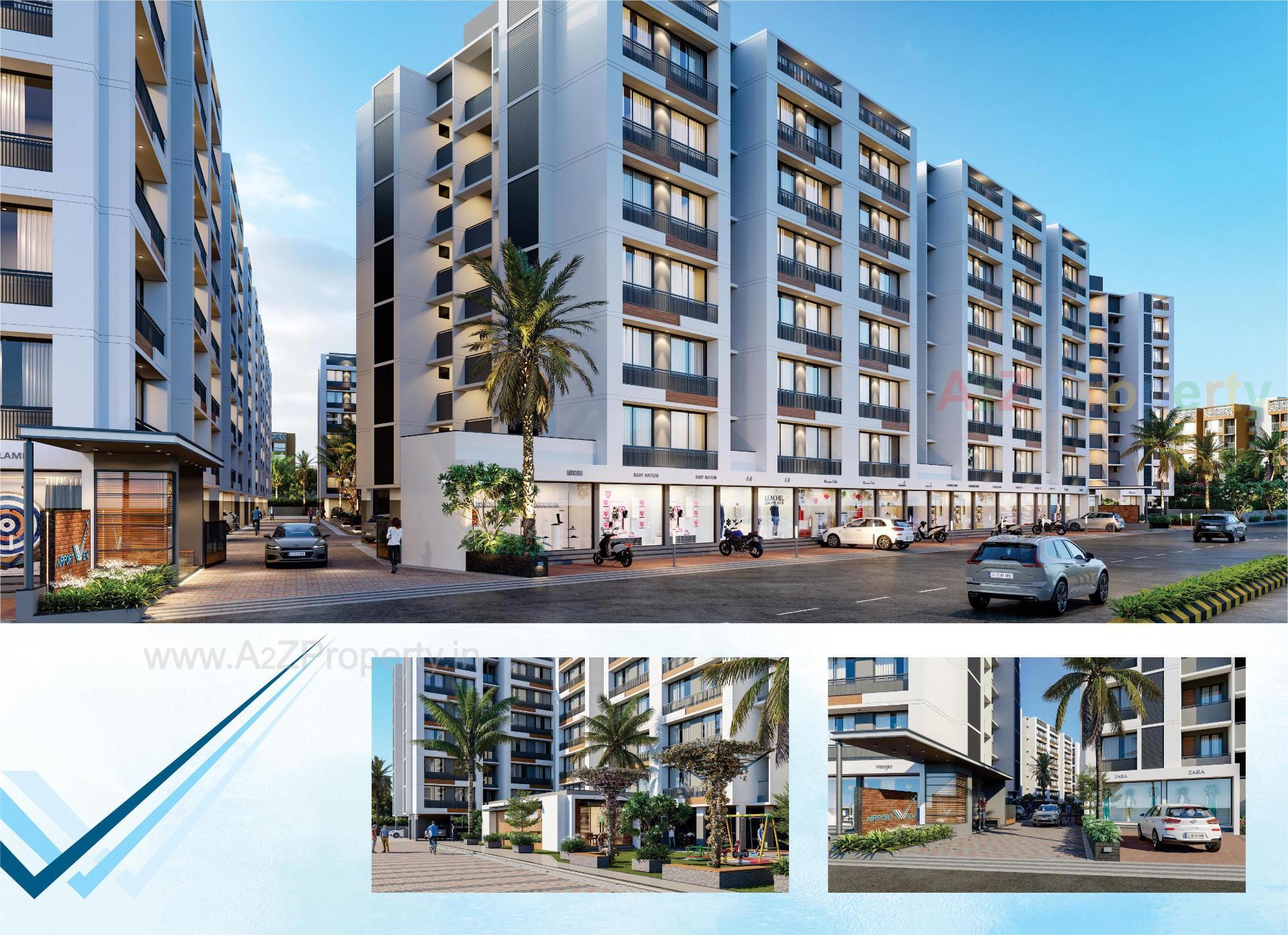 3D Elevation of real estate project Airport View Residency located at Hansol, Ahmedabad, Gujarat