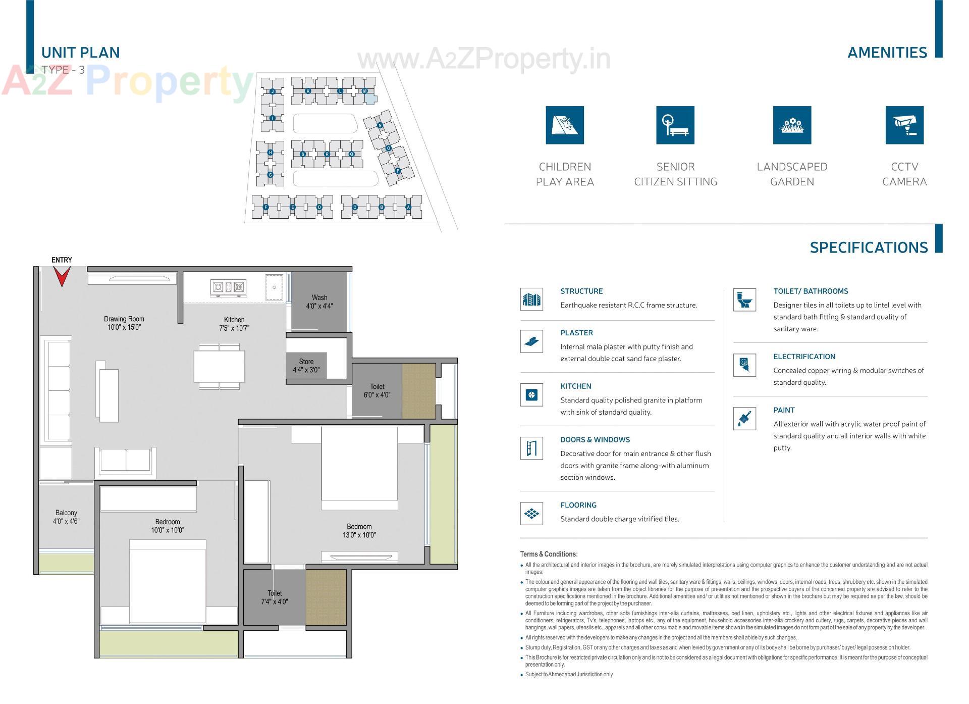Layout of real estate project Airport View Residency located at Hansol, Ahmedabad, Gujarat