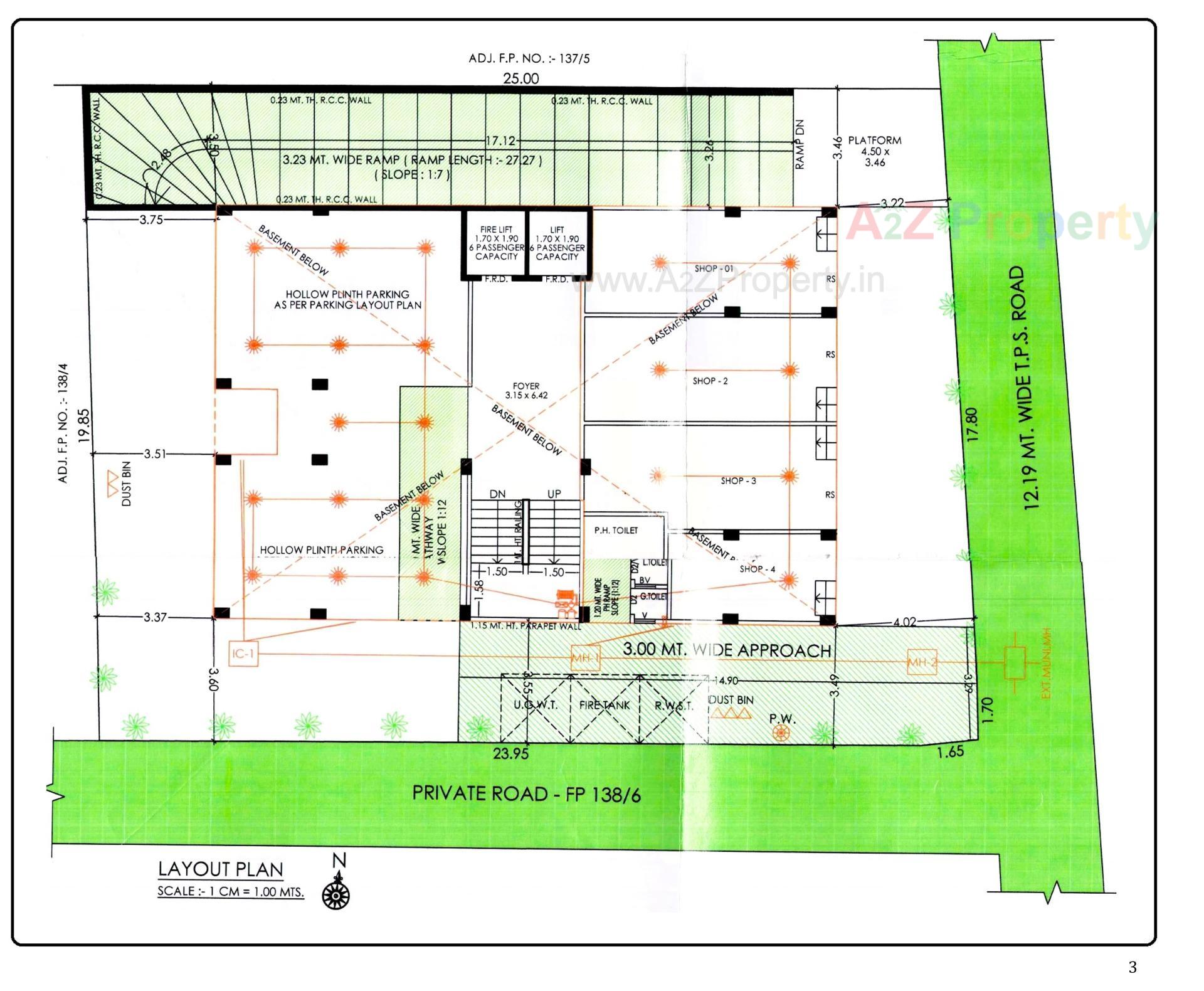 Layout of real estate project Ajnesh Appartment located at Rajpur--hirpur, Ahmedabad, Gujarat