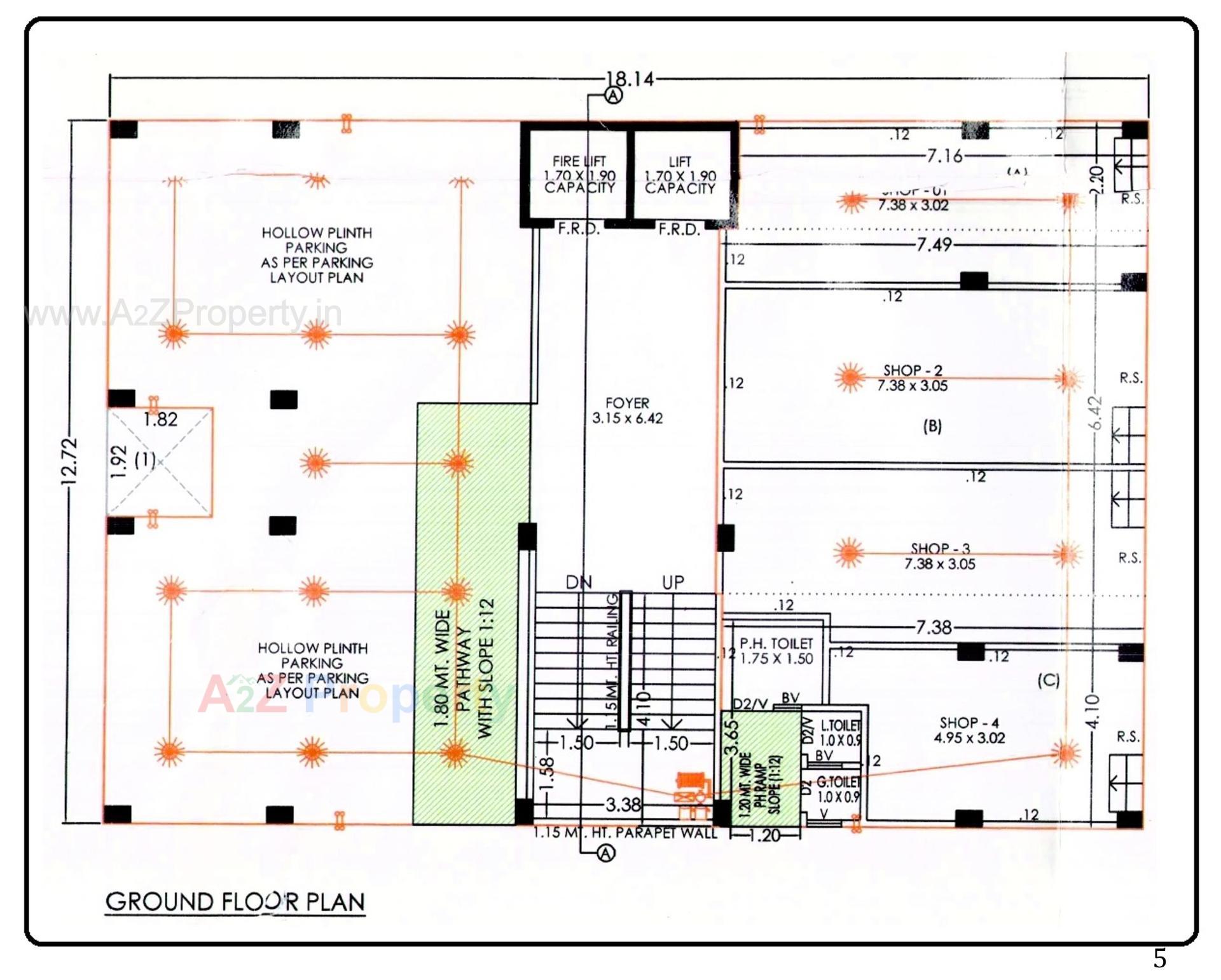 Layout of real estate project Ajnesh Appartment located at Rajpur--hirpur, Ahmedabad, Gujarat